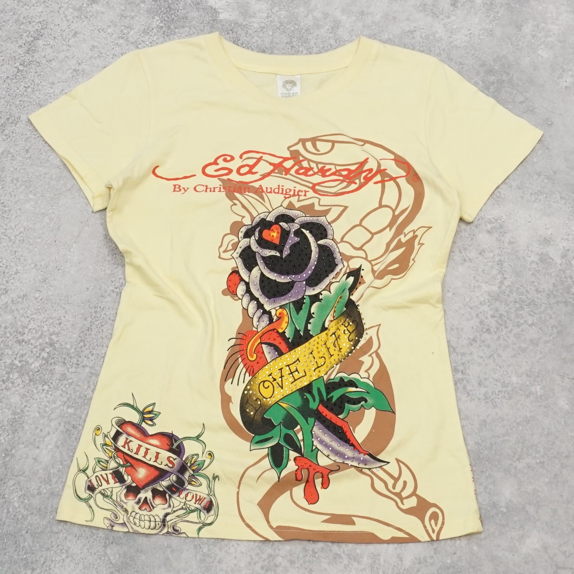 2000s Ed Hardy Graphic T-Shirt