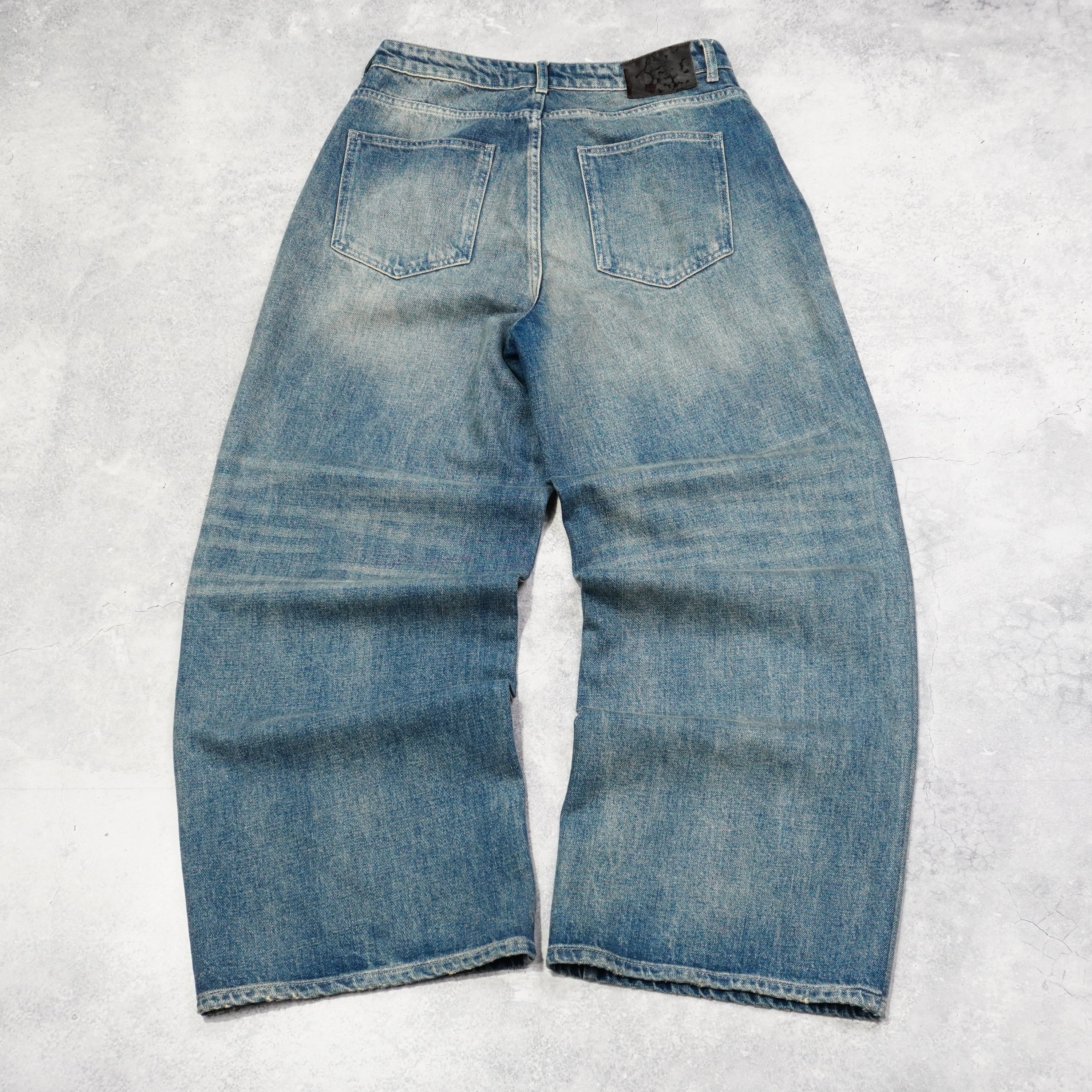 Pearled Ivory Baggy Jeans