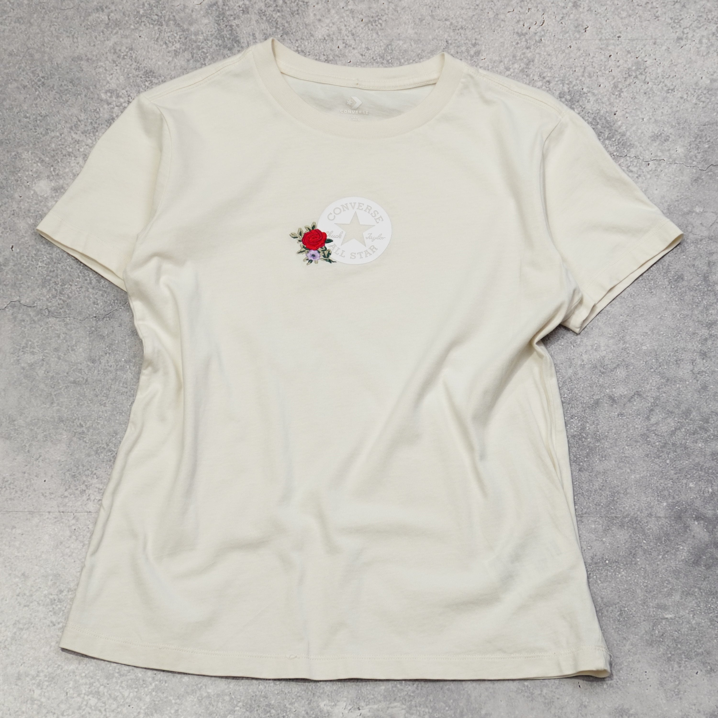 Converse Embroidered Floral T-Shirt