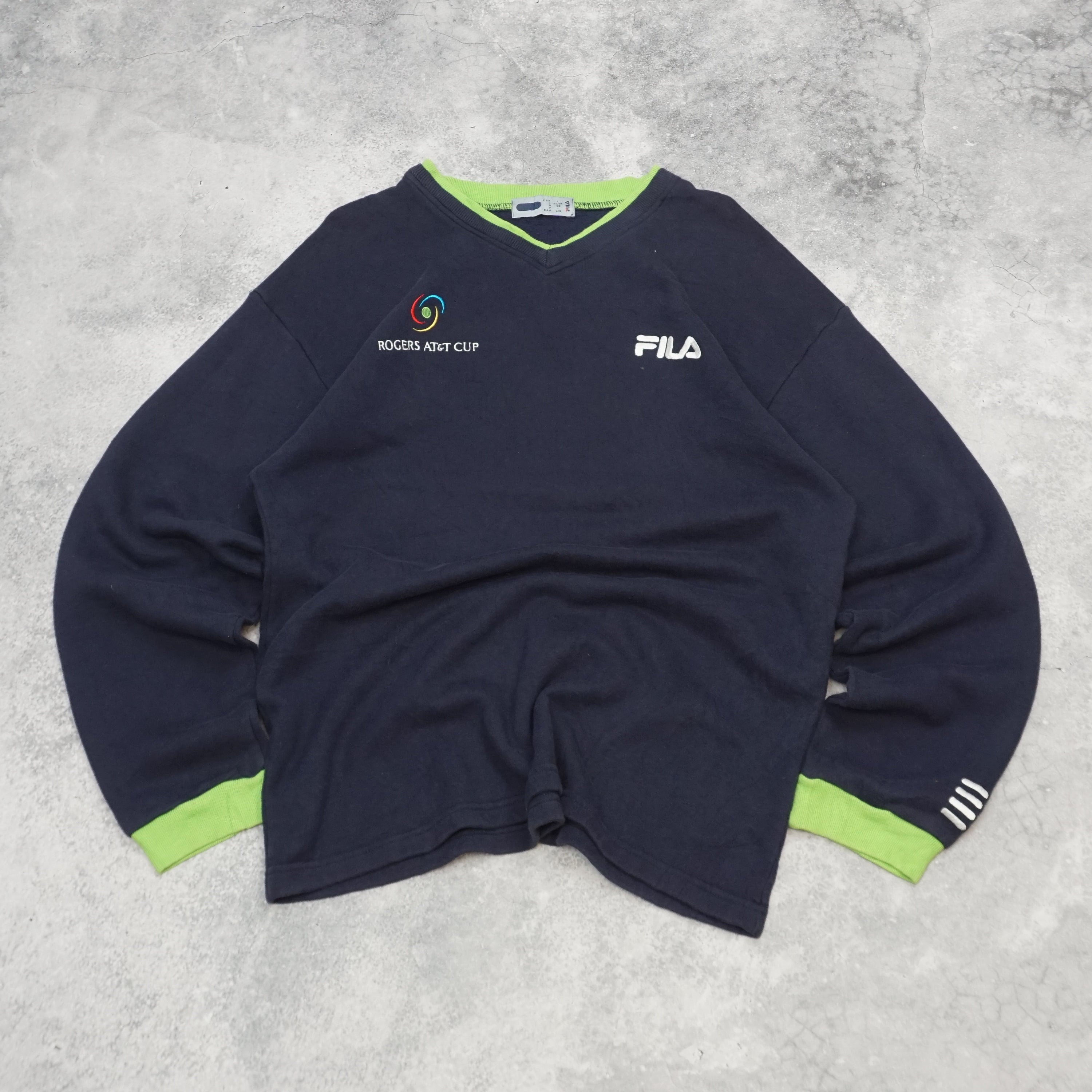 2000s Fila Rogers At&t Cup Sweater