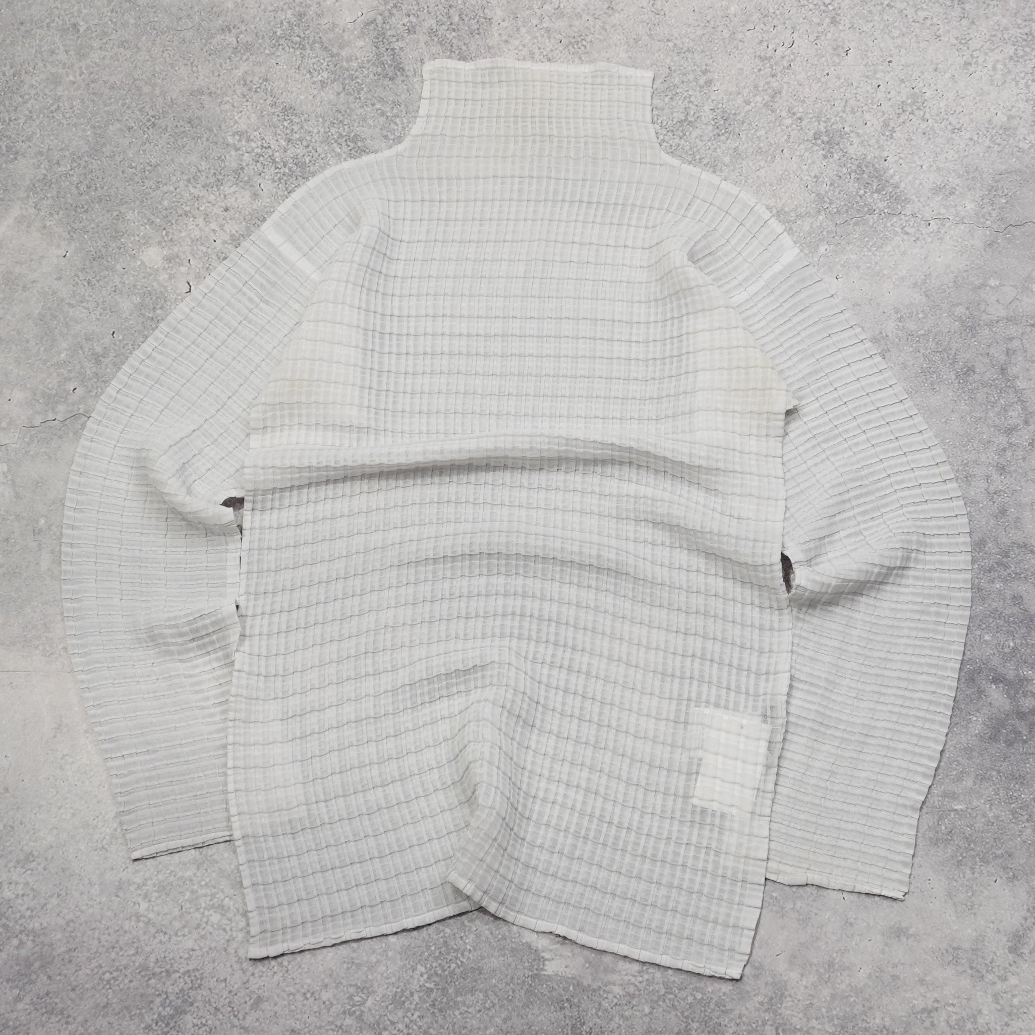 Issey Miyake Sheer Mockneck Top
