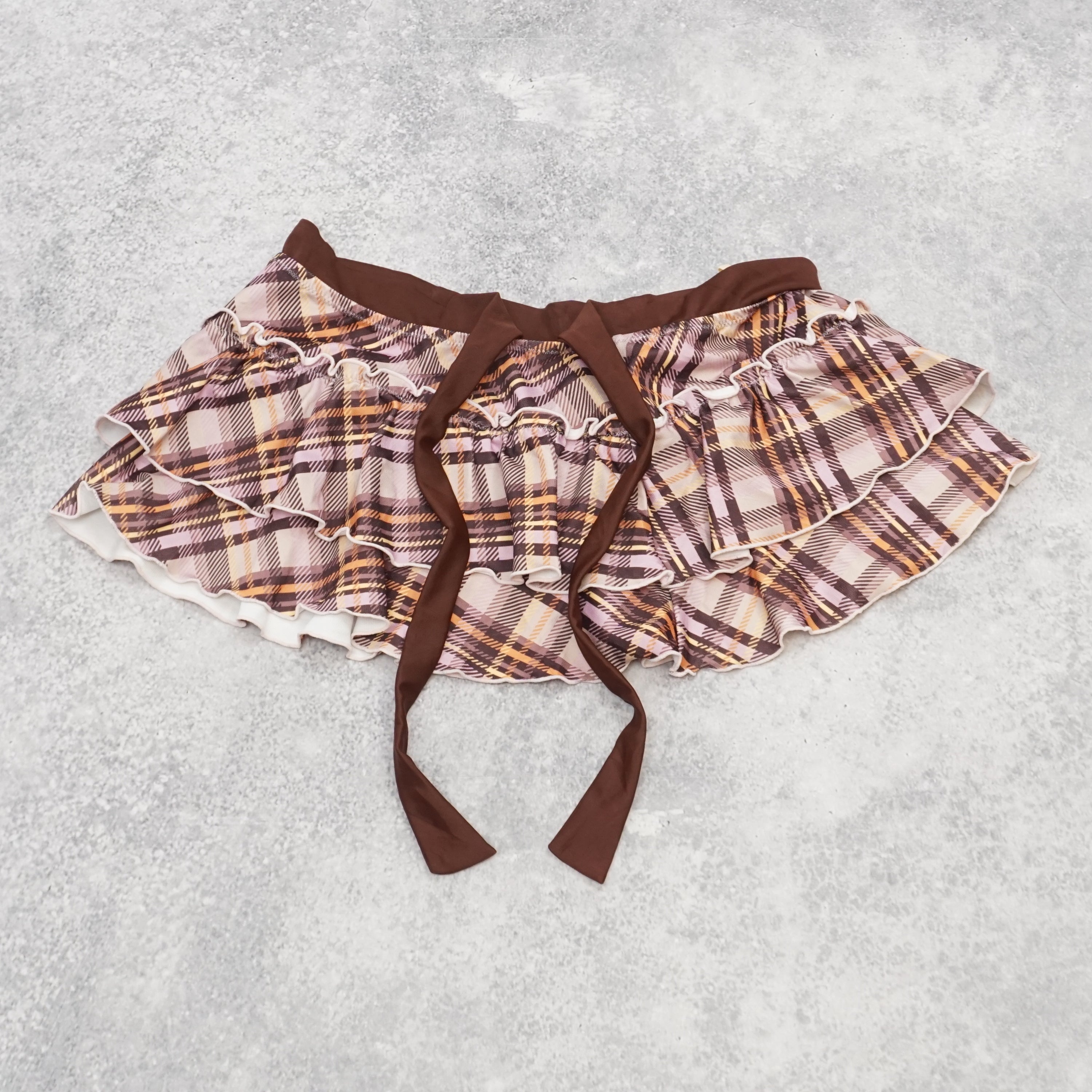 Plaid Ruffle Skirt