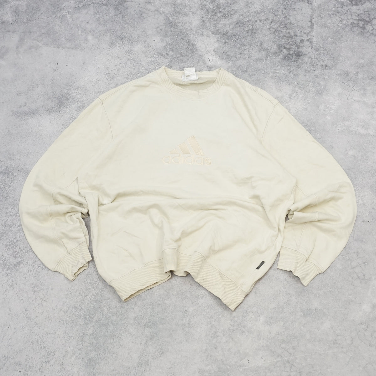 90s Adidas Tonal Embroidered Crewneck Jumper