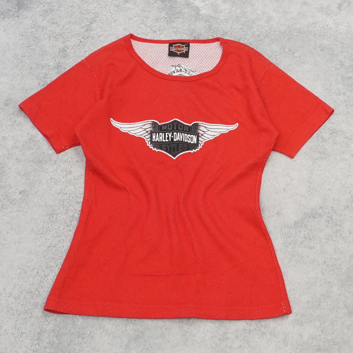 2000s Harley-Davidson Mesh Winged Logo T-Shirt