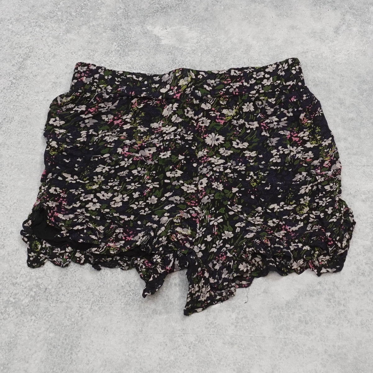 Ganni Floral Ruffle Shorts