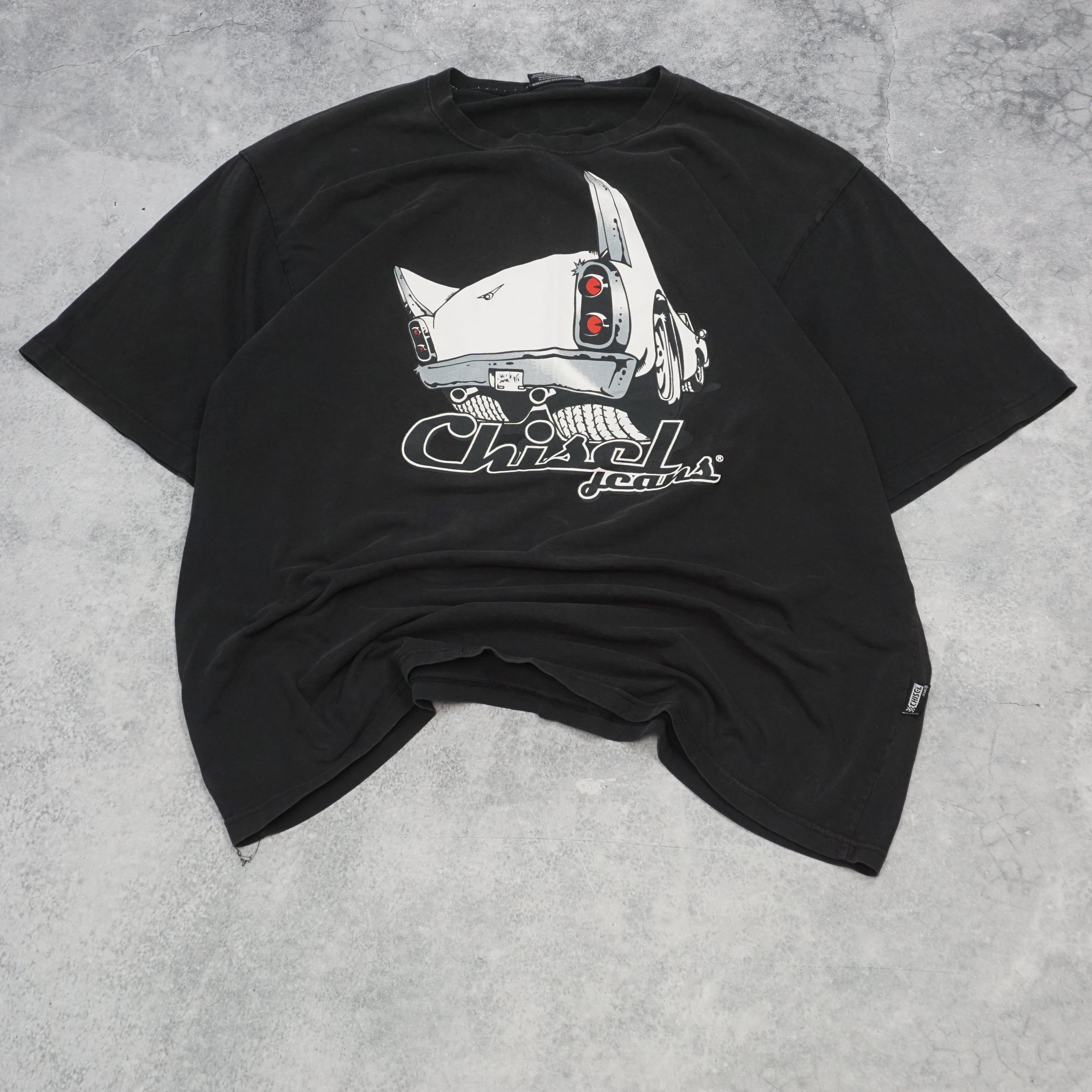 2000s Chisel Jeans Classic Car Graphic Oversized T-Shirt