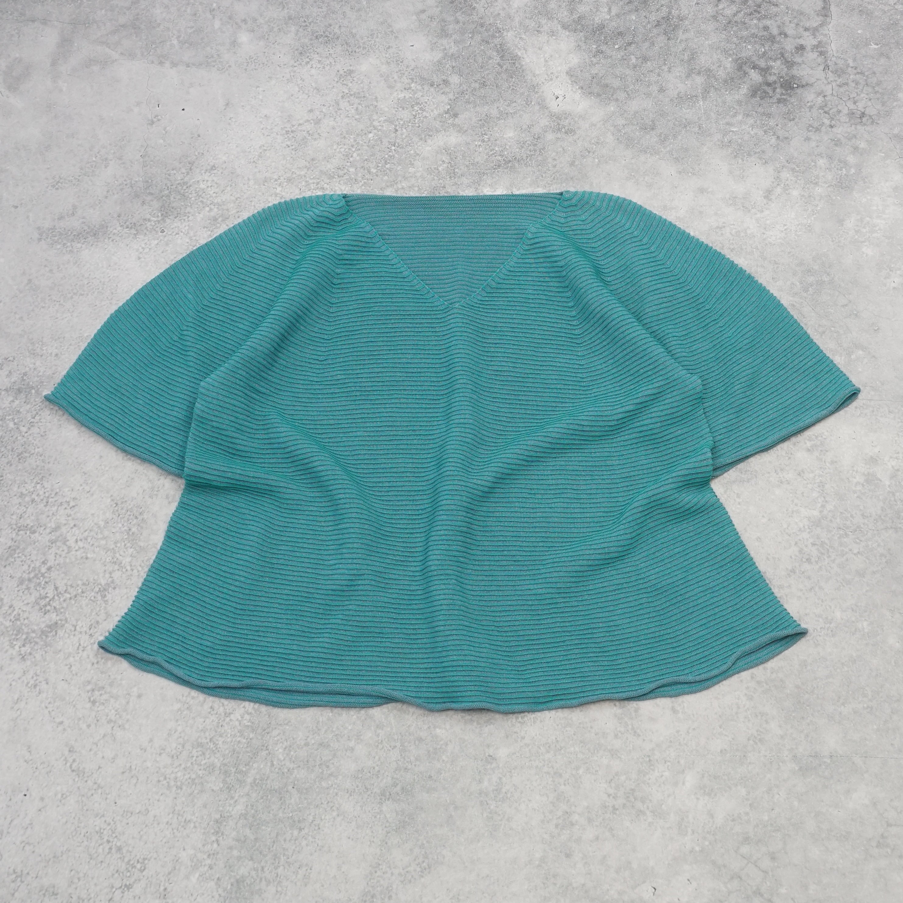 Issey Miyake Ribbed Boxy Knit Top