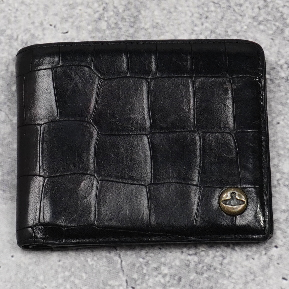Vivienne Westwood Croc Embossed Leather Wallet