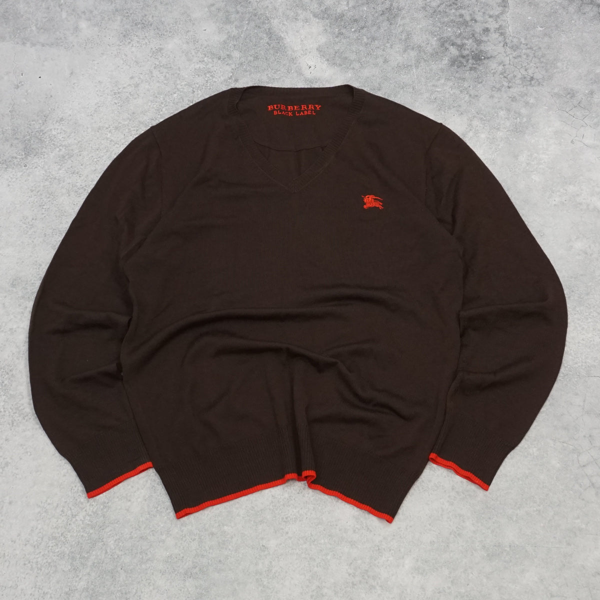 2000s Burberry Black Label V-Neck Sweater