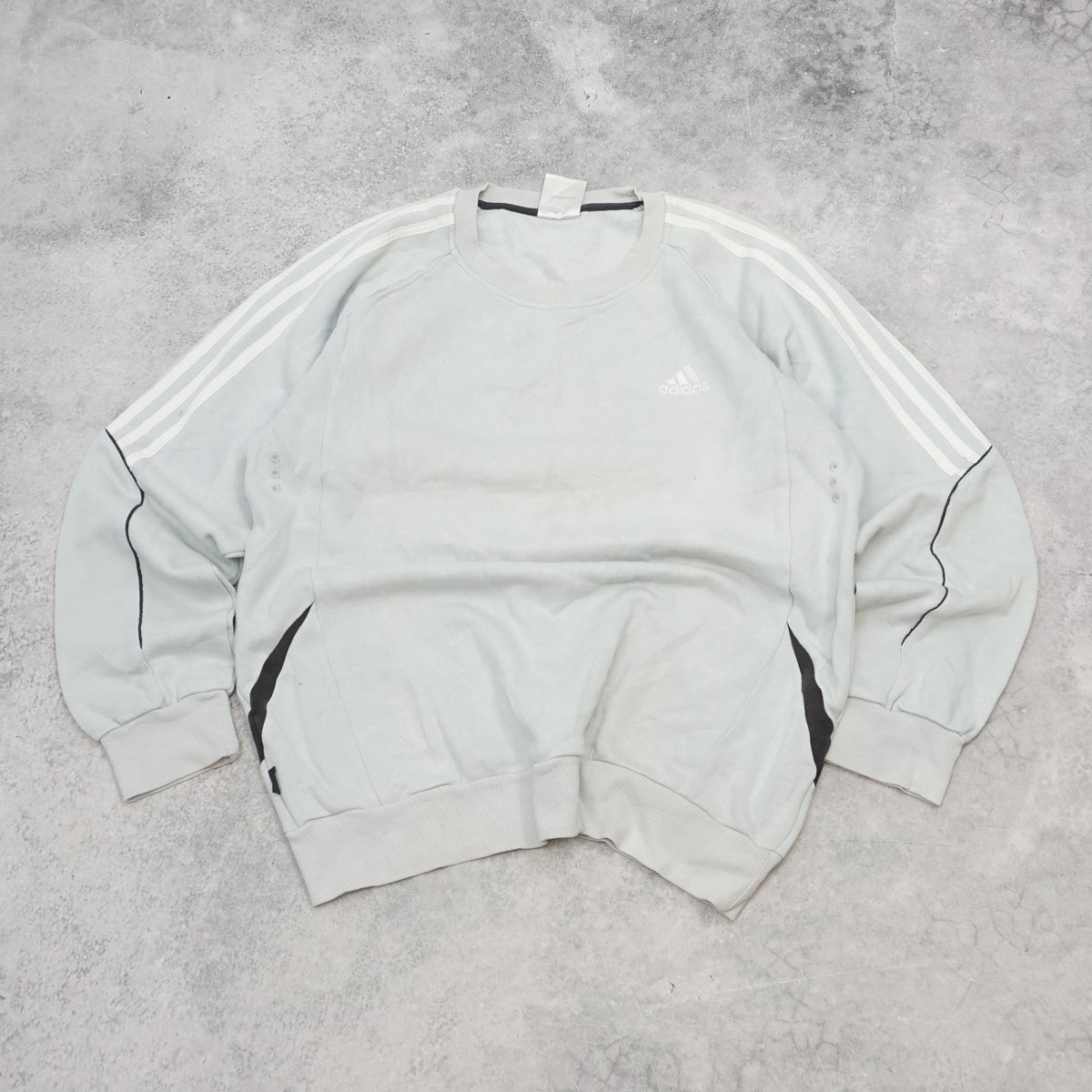 2000s Adidas Three Stripe Embroidered Crewneck Sweatshirt