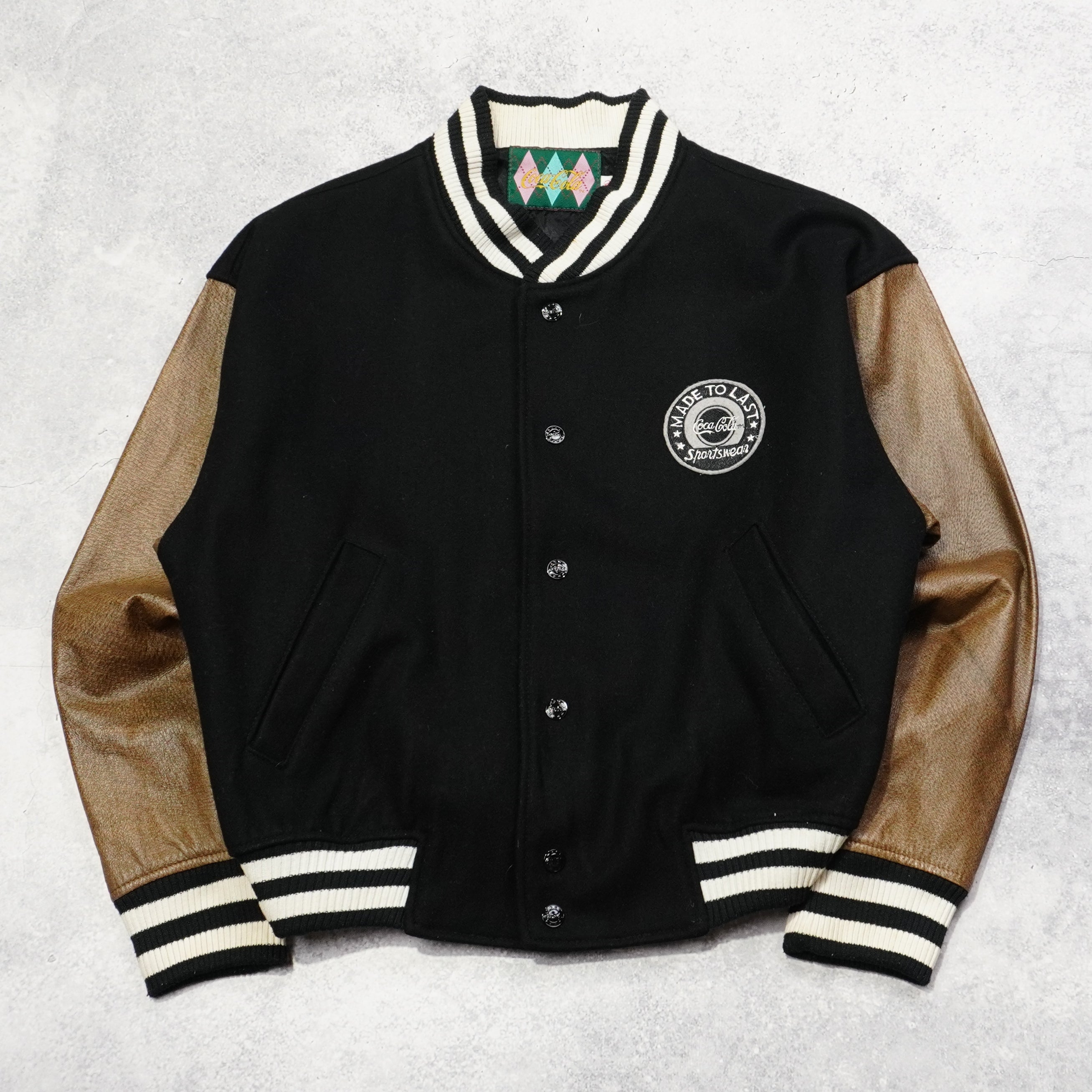 90s Coca-Cola Varsity Leather Jacket