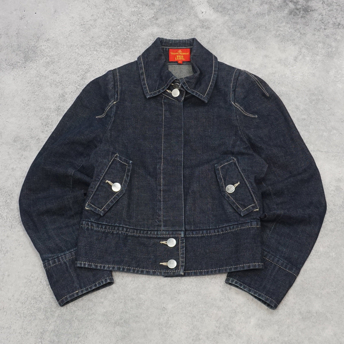 2000s Vivienne Westwood Red Label Cropped  Denim Jacket