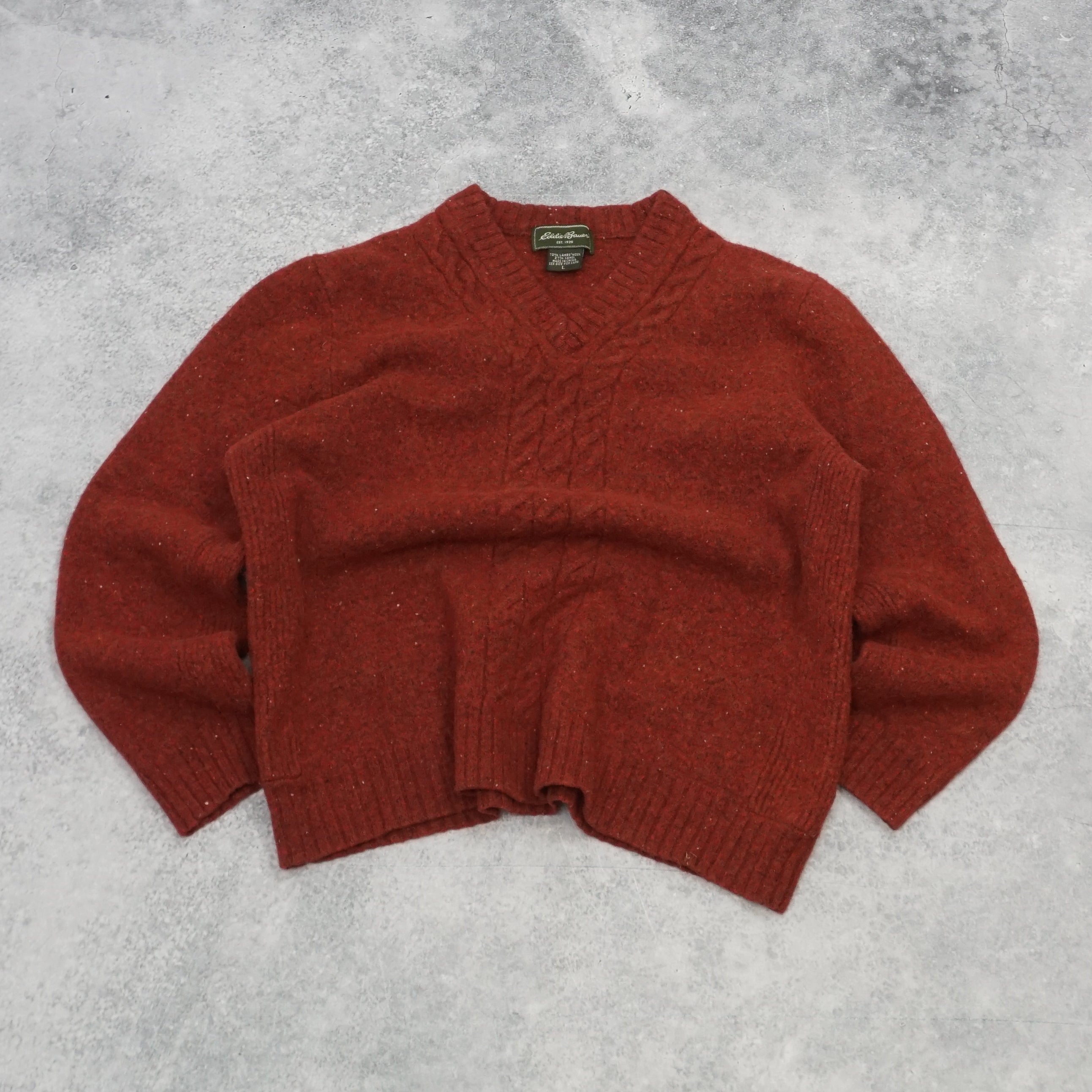 2000s Eddie Bauer Lambswool Camel Blend Sweater