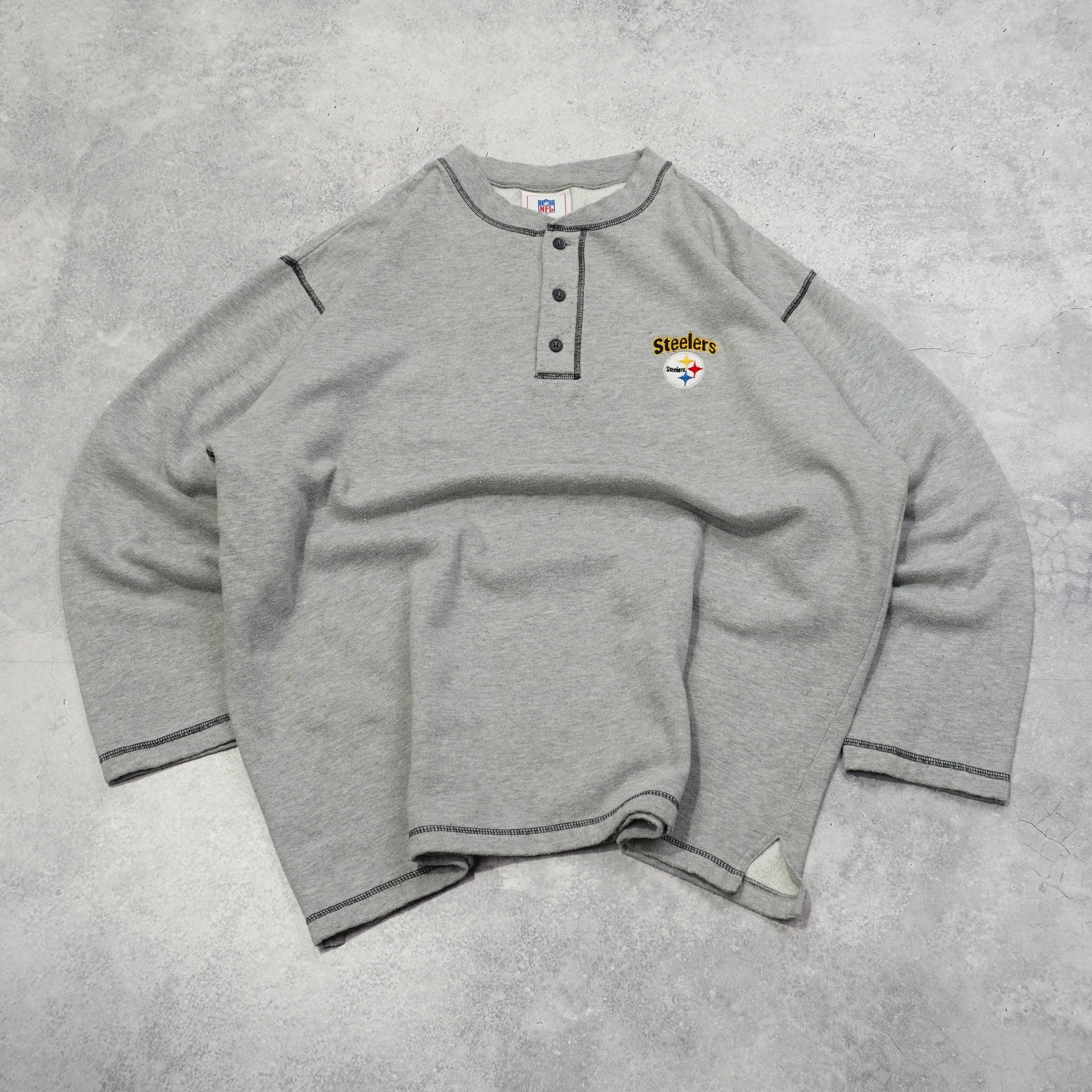2000s NFL Steelers Henley Crewneck