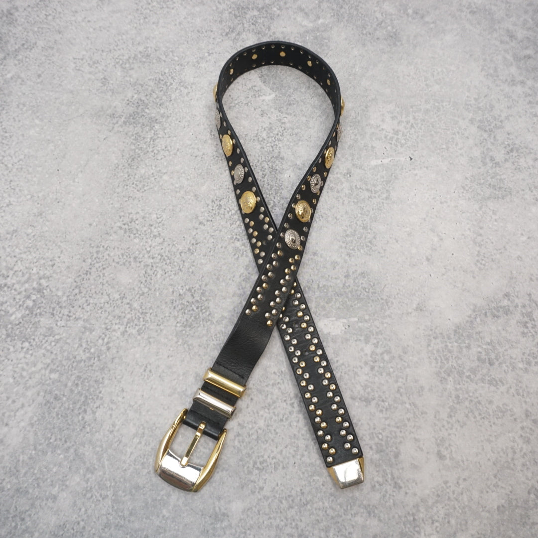 Versace Studded Leather Belt