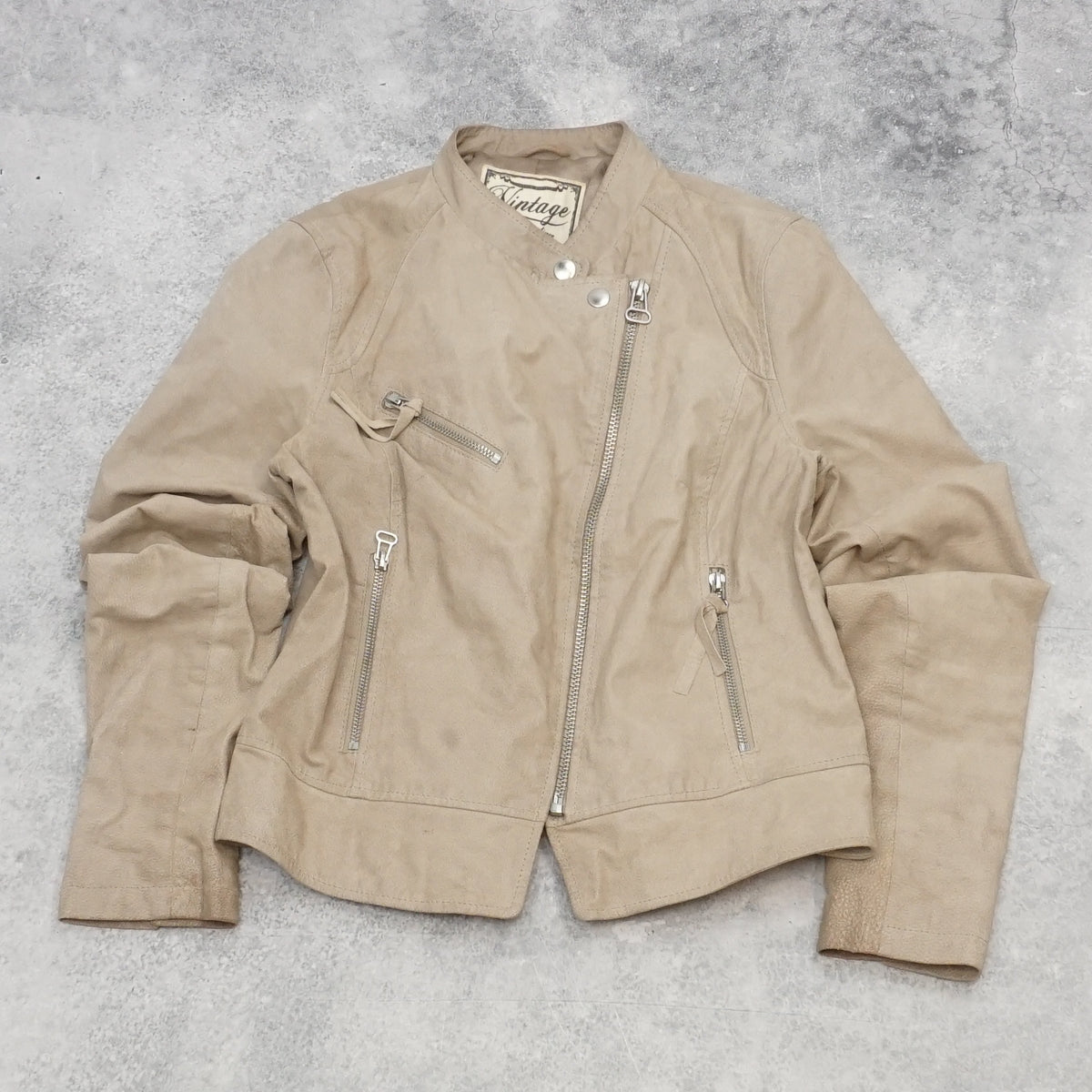 New Look Vintage Suede Moto Leather Jacket