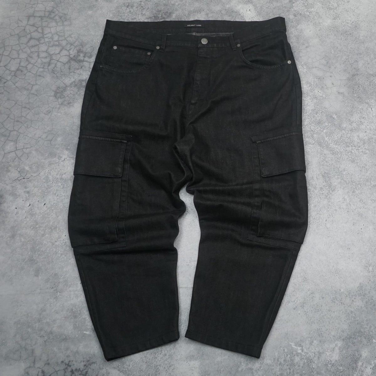Helmut Lang Black Denim Utility Cargo Pants