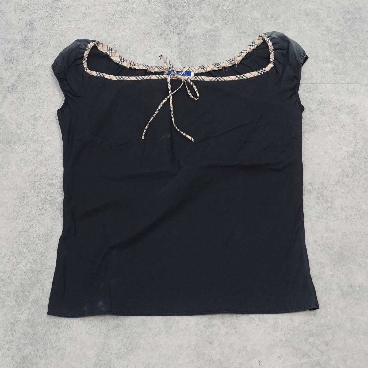 2000s Burberry Blue Label Nova Check Trim Top