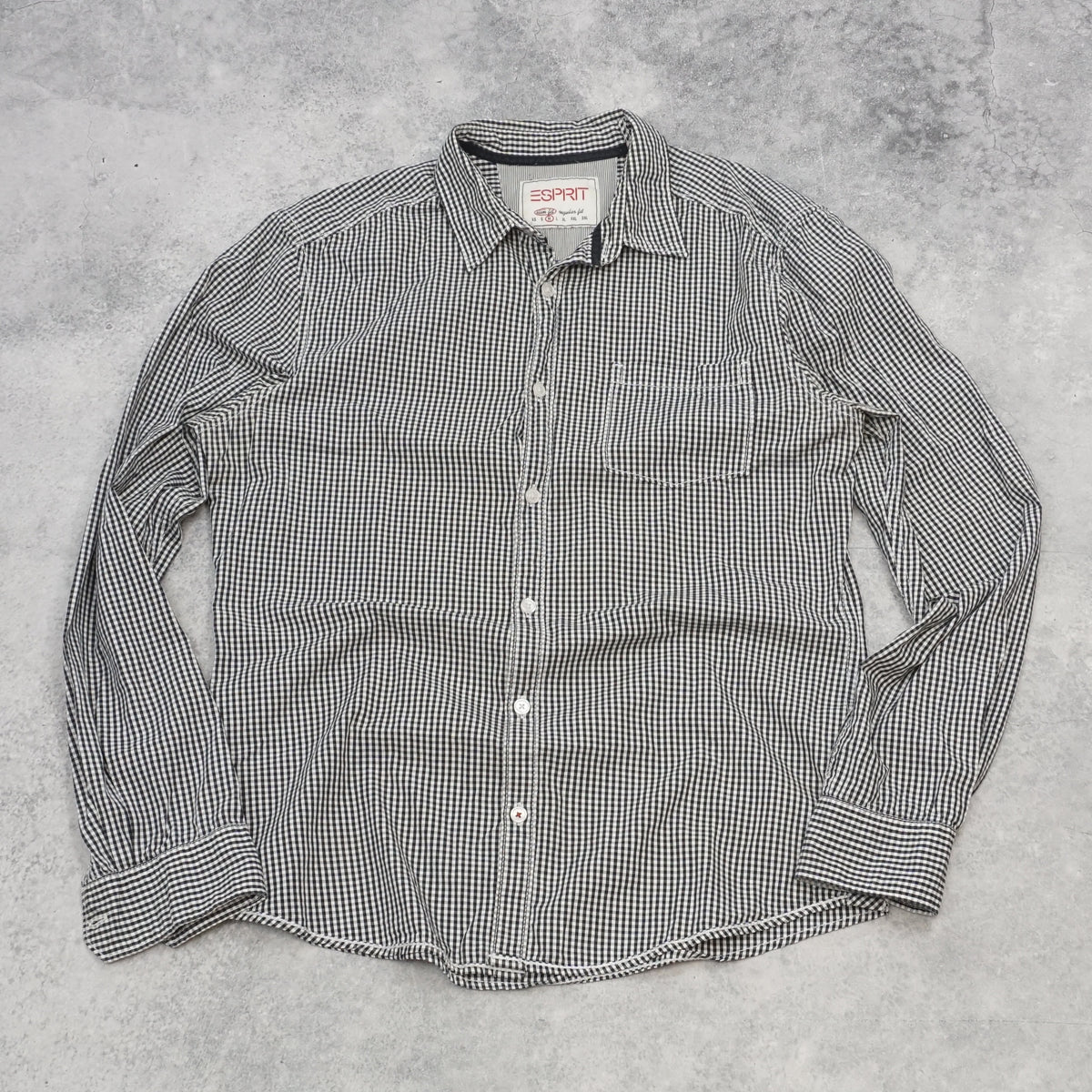 Espirit Slim Fit Gingham Button Up