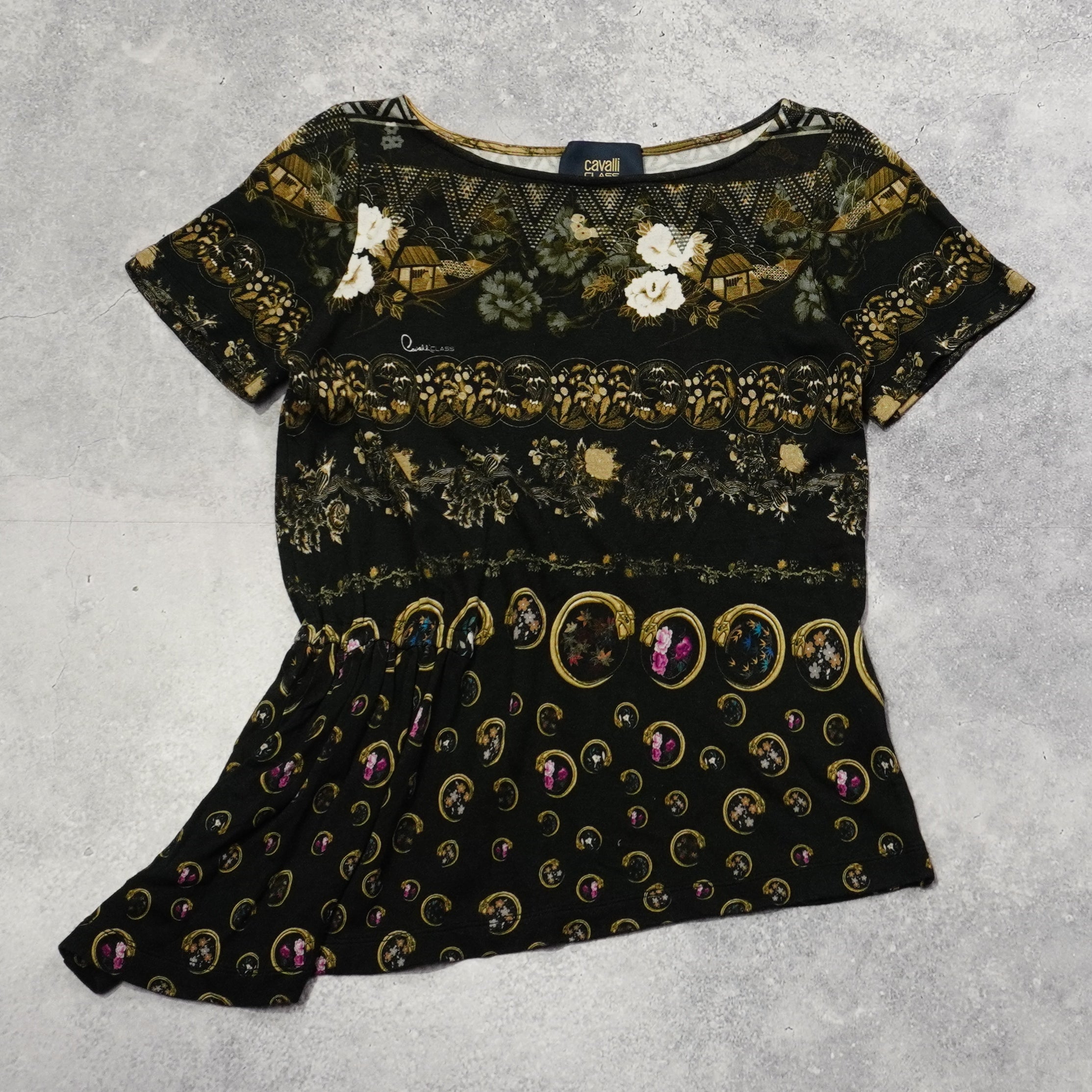 2000s Cavalli Class Patterned Assymetrical Top
