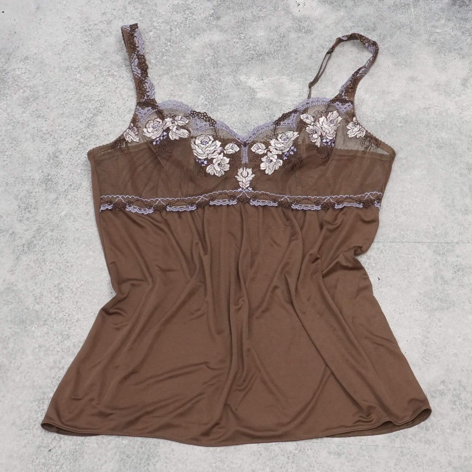 2000s Wing Lace Trim Cami