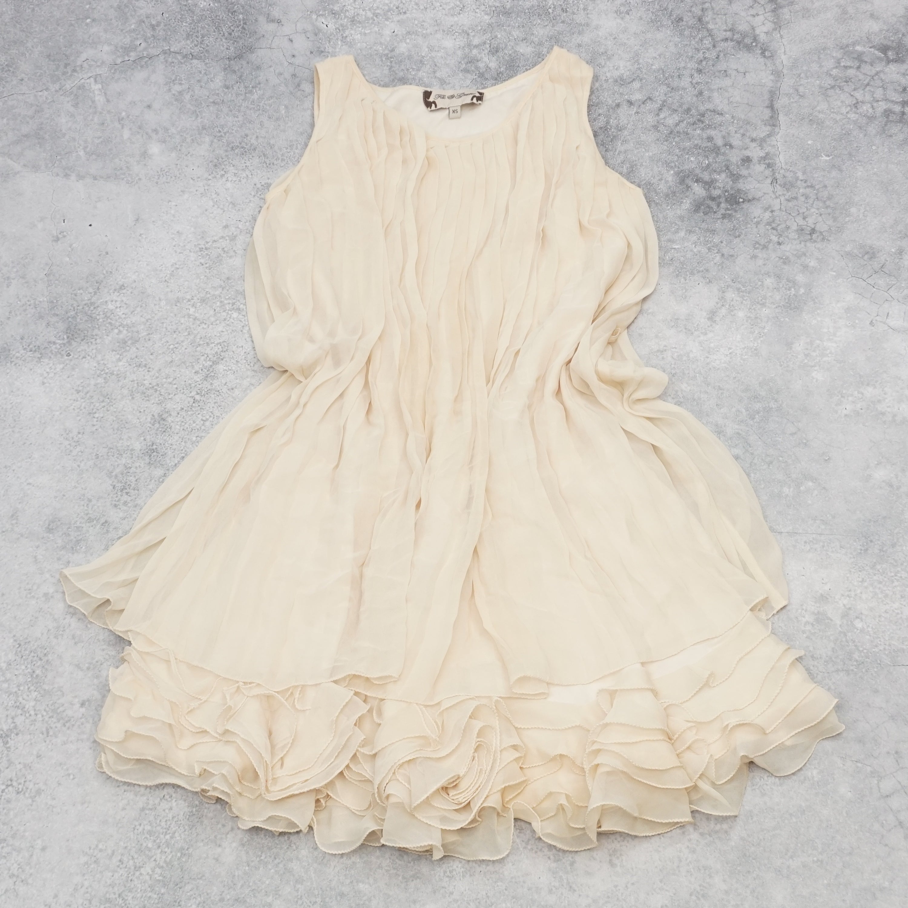 2000s Frili & Grane Pleated Ruffle  Dress