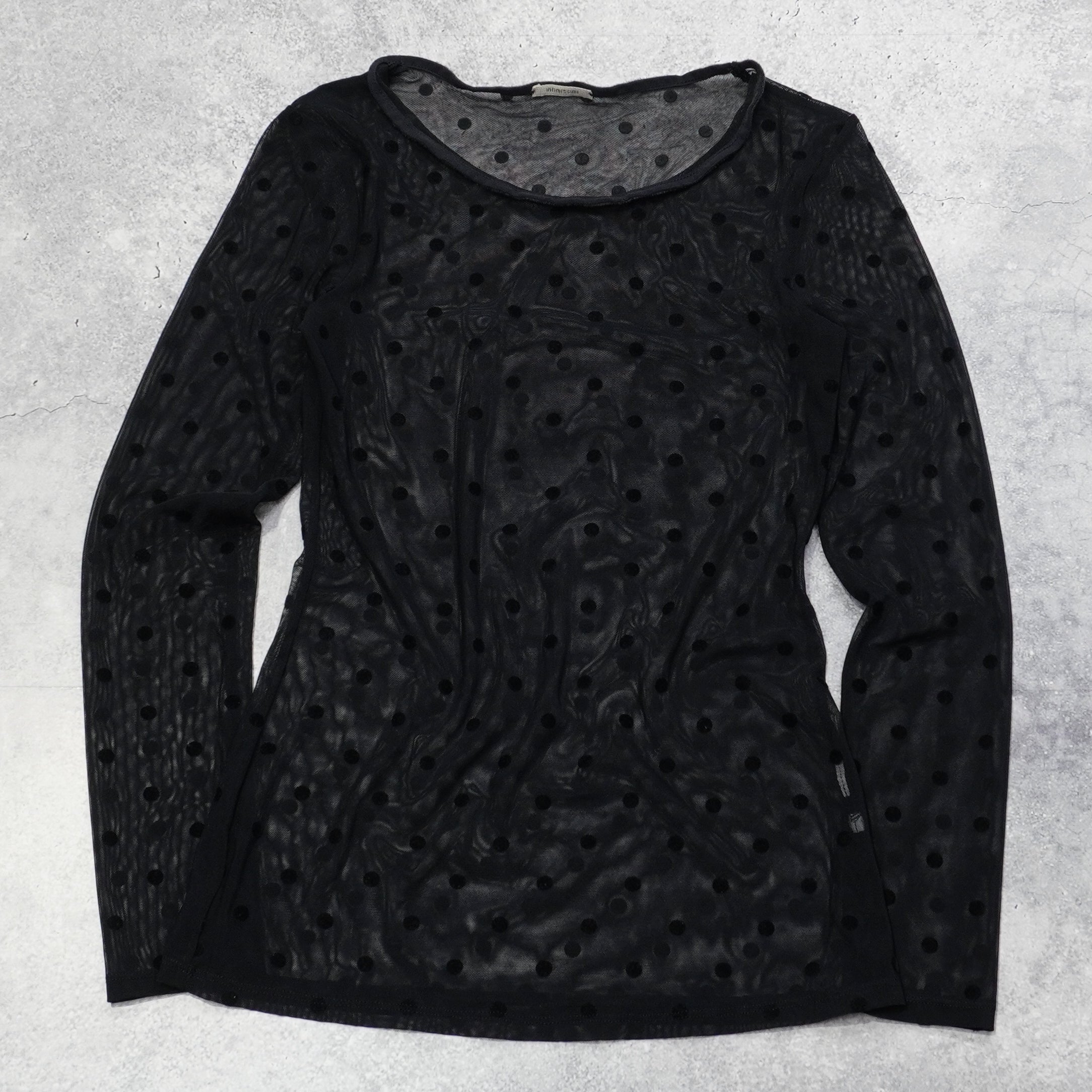 2000s Intimissimi Sheer Polka Dot Top