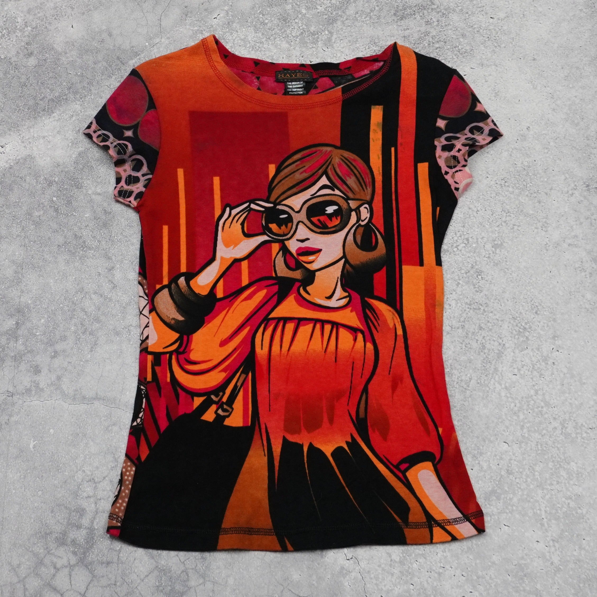2000s Hayes Patterned T-Shirt