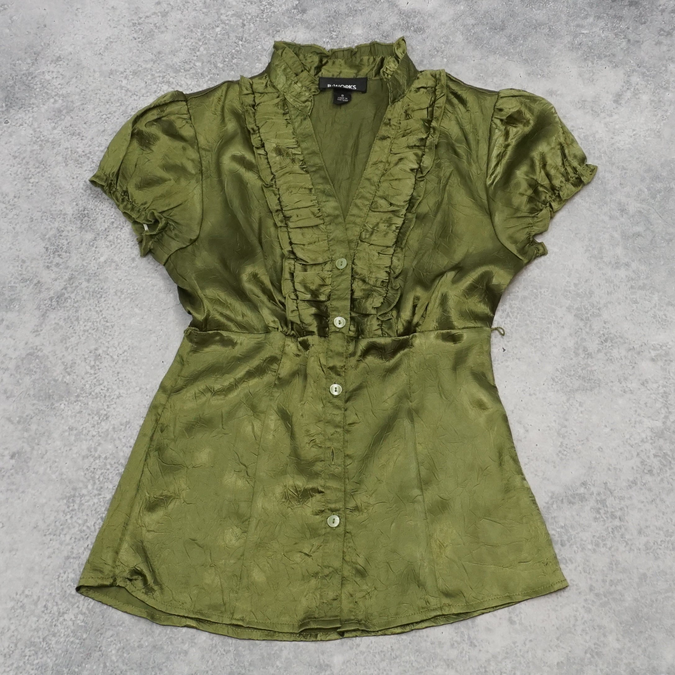 2000s B-Works Ruffled Front Blouse