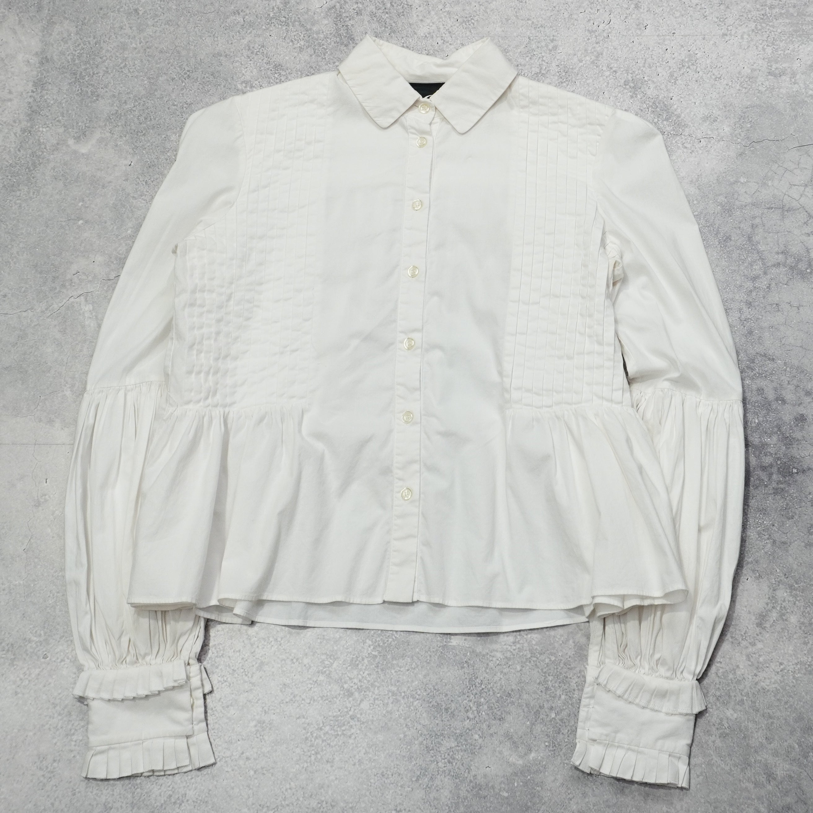 Just Cavali Pleated Button Up