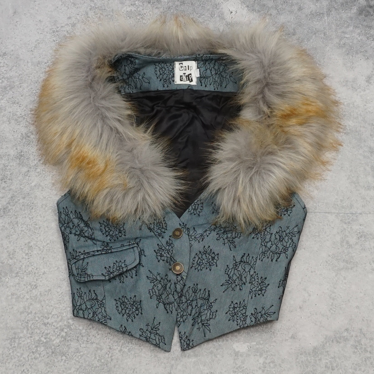 Chip Chip Vintage Y2K cropped vest Vest