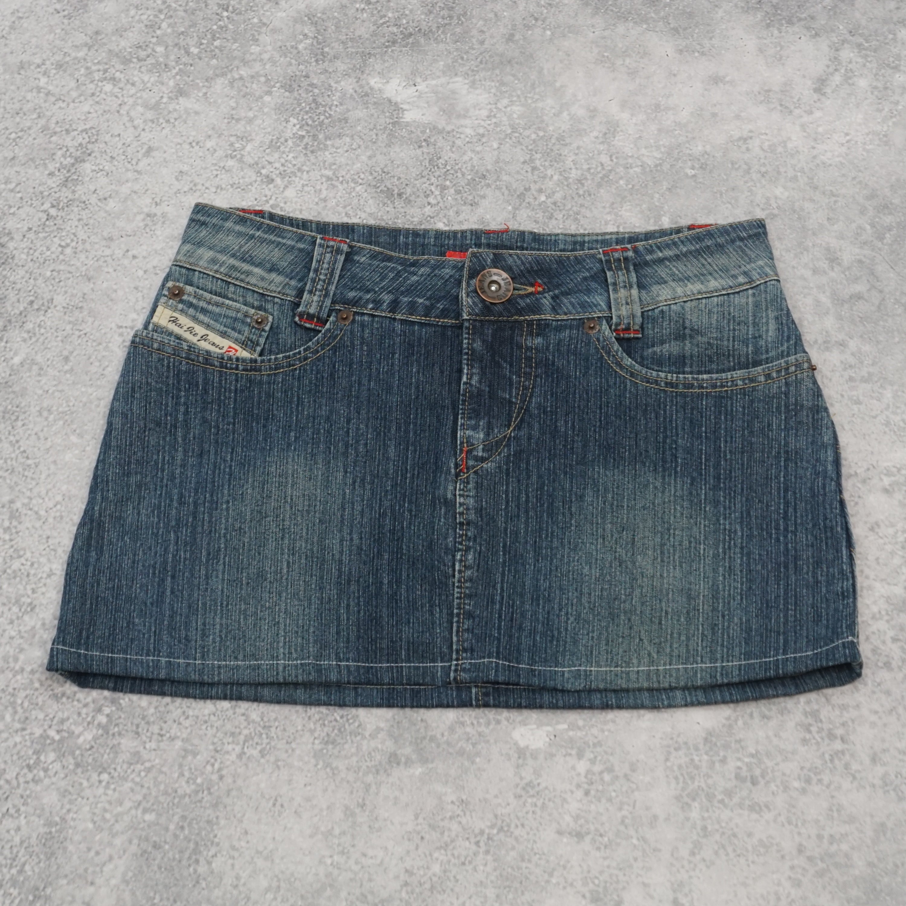 2000s Hai Jie Denim Mini Skirt