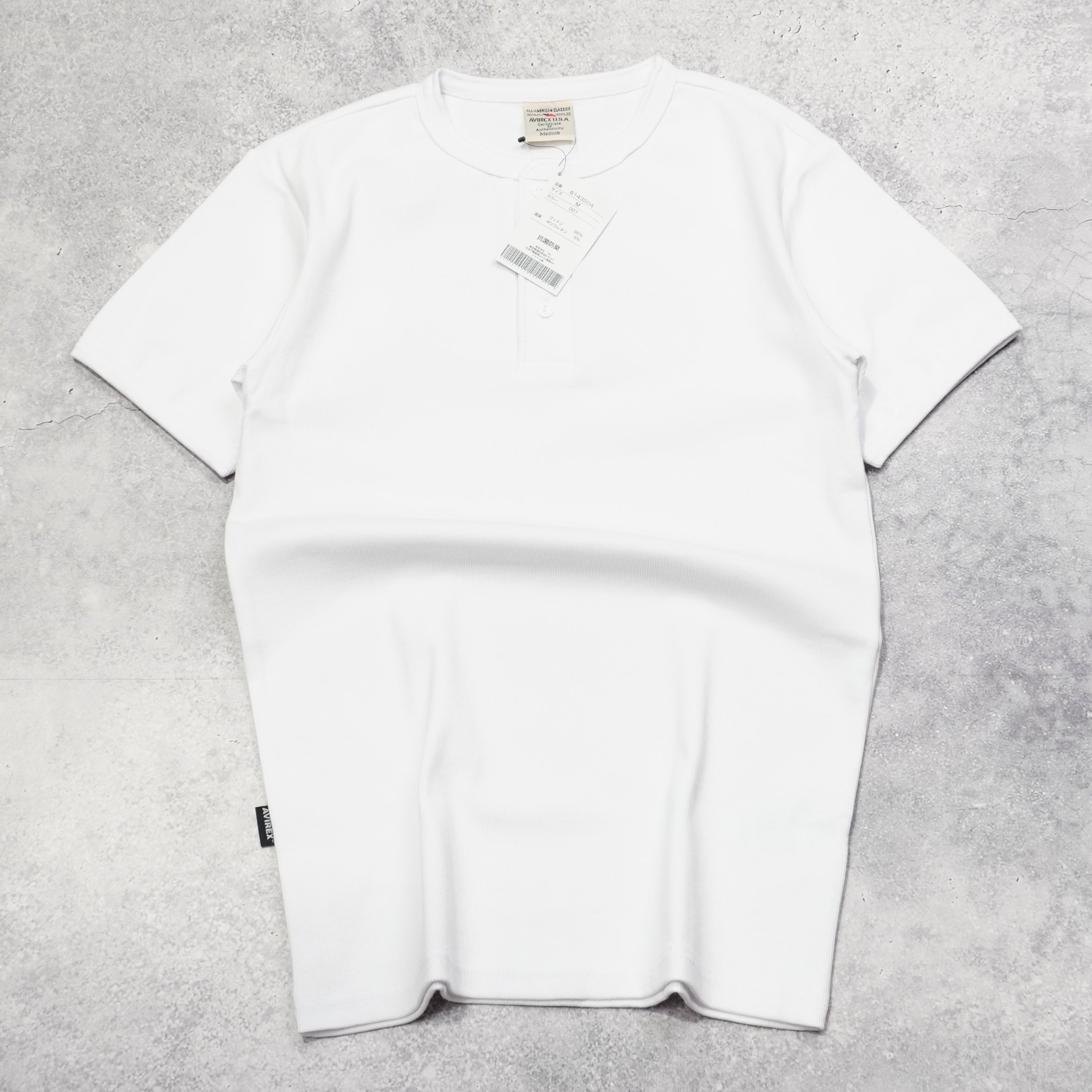 Avirex Ribbed Henley T-Shirt