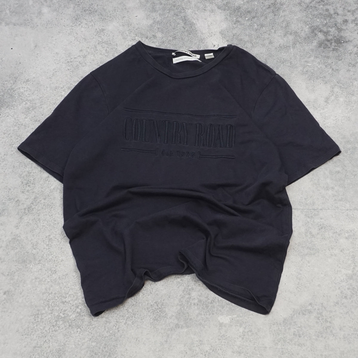 Country Road Embossed Oversized T-Shirt