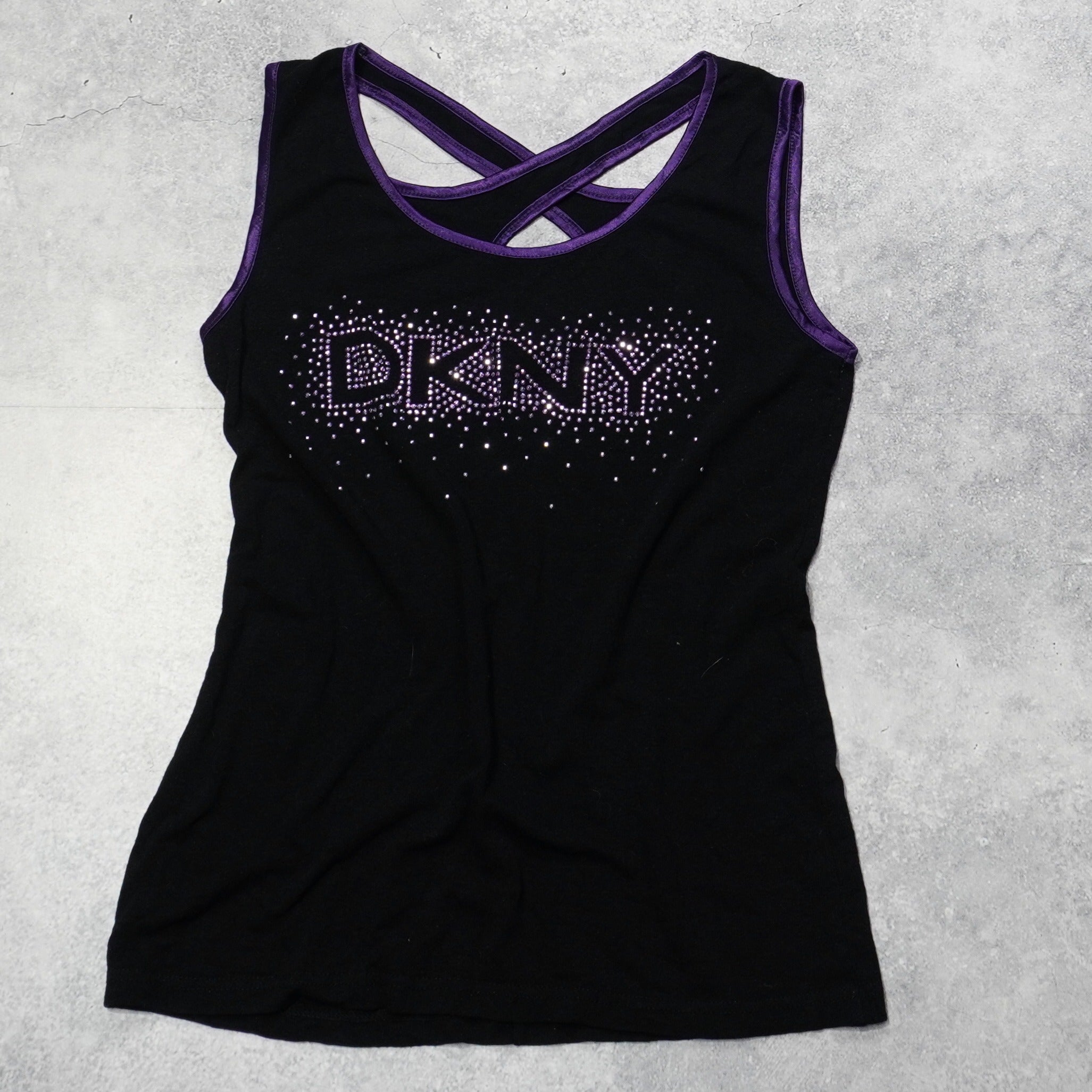2000s DKNY Rhinestone Tank Top