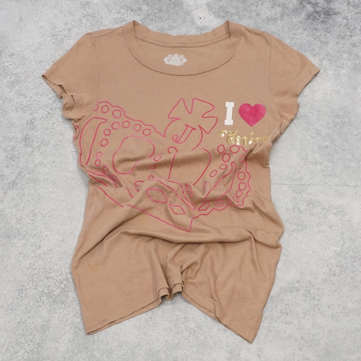 2000s Juicy Couture Graphic Fitted T-Shirt