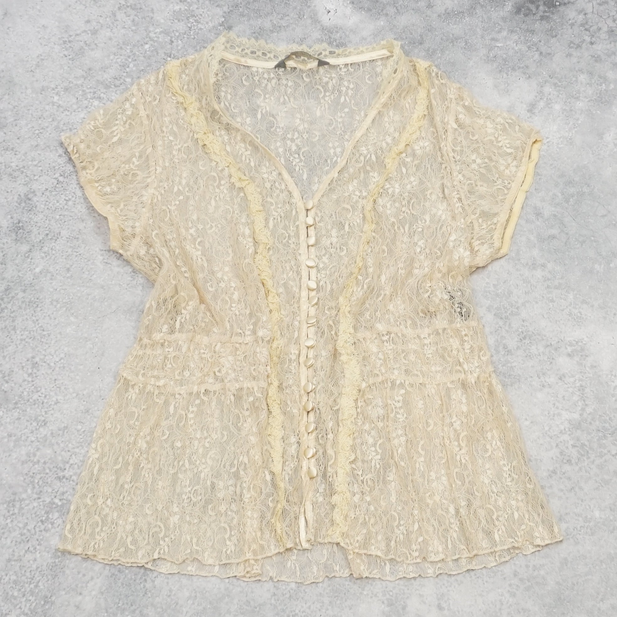 2000s Jacqui-E Lace Overlay Top