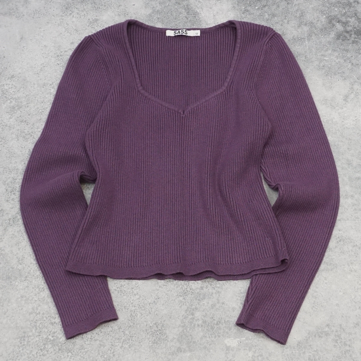 Sass Ribbed Cropped Knit Sweater