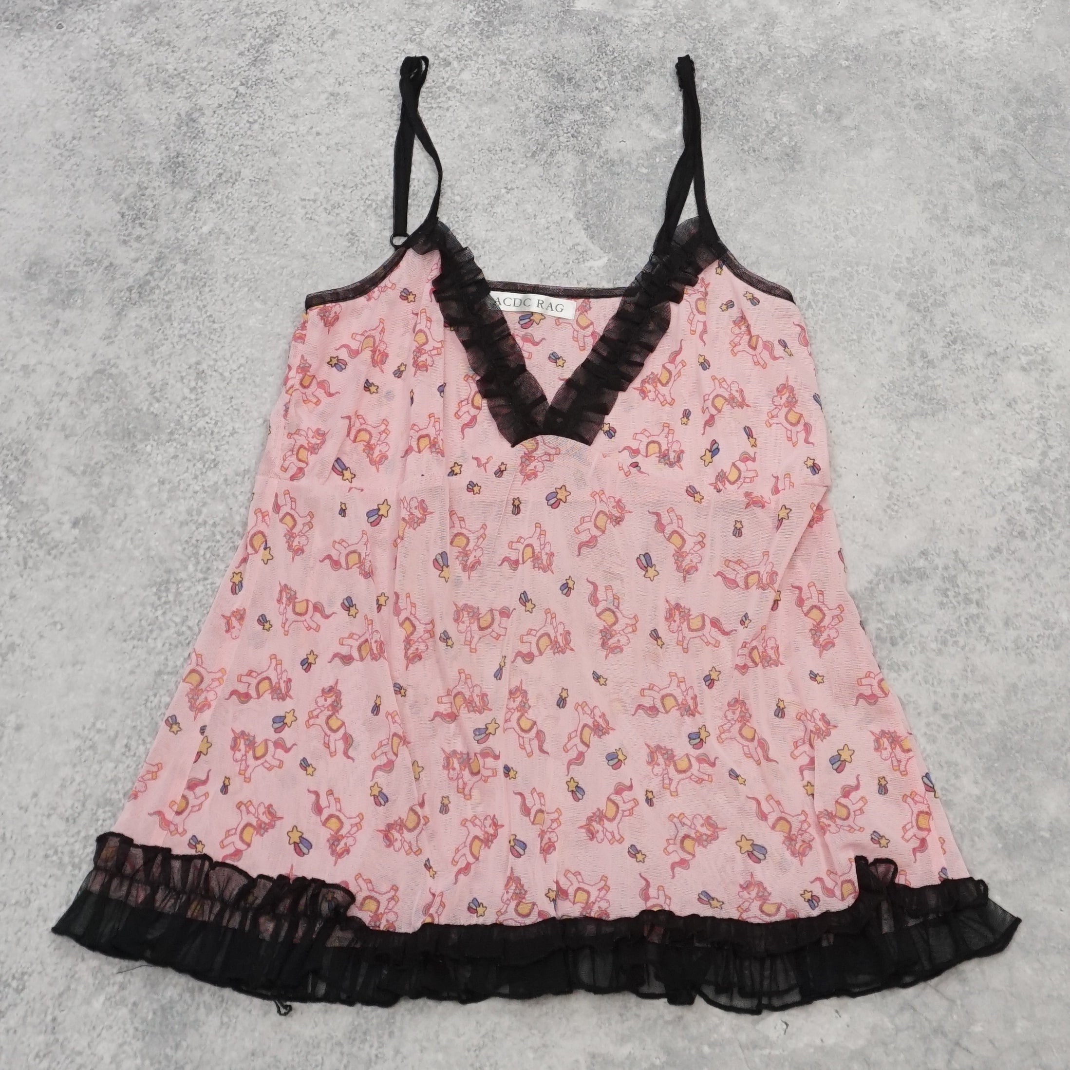 2000s ACDC Rag Patterned Cami