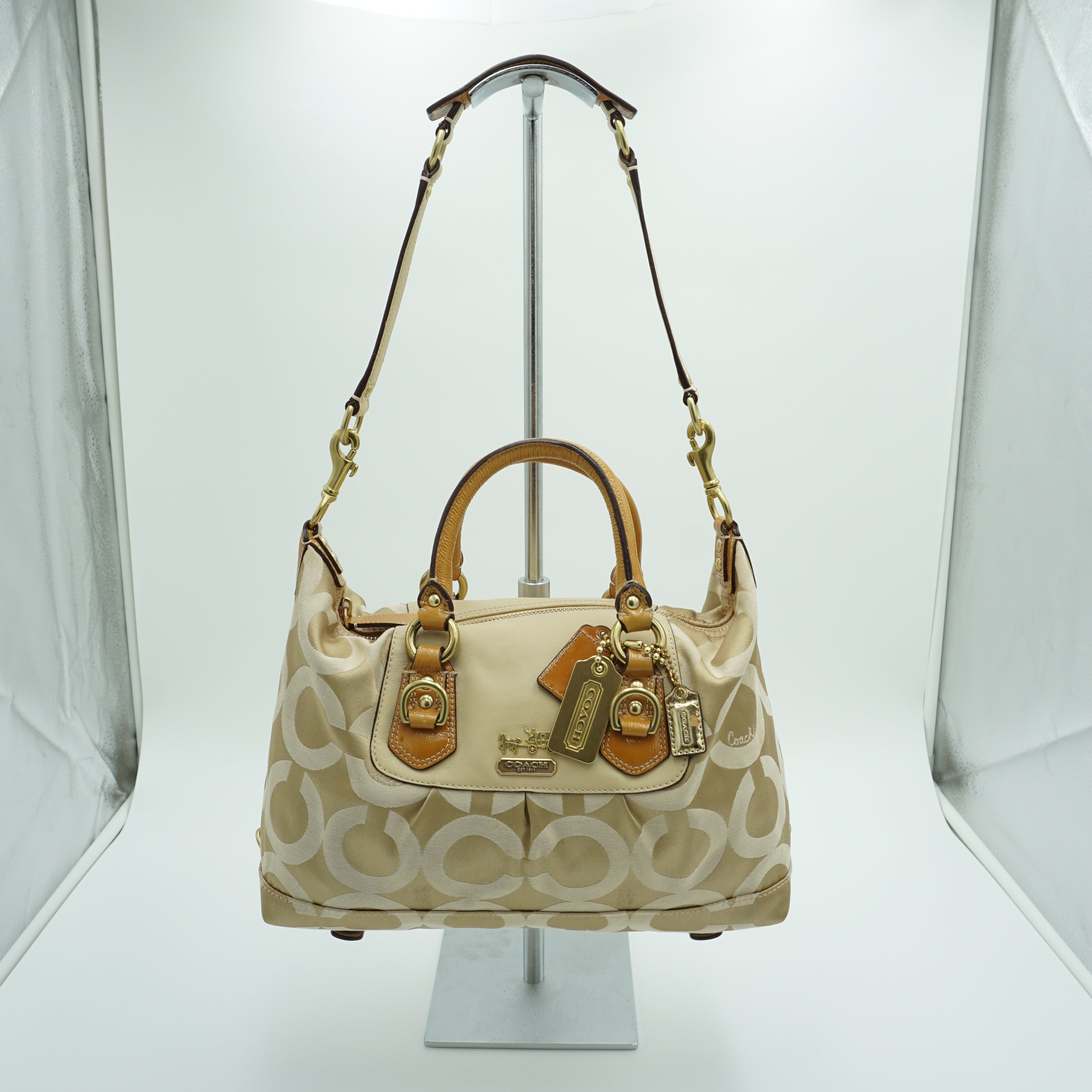 2000s Coach Signature Satchel Handbag