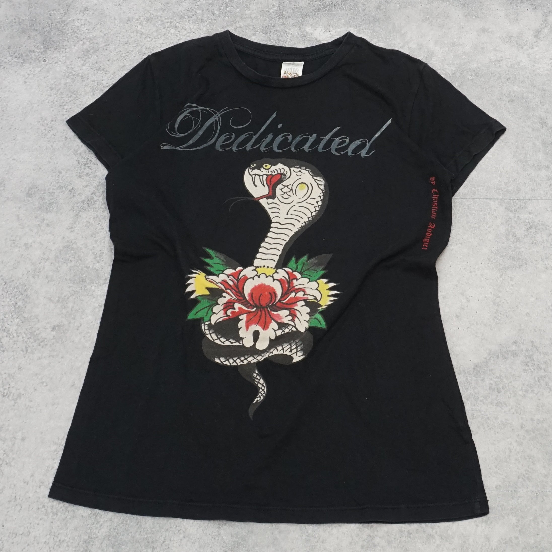 2000s Ed Hardy Dedicated Graphic T-Shirt