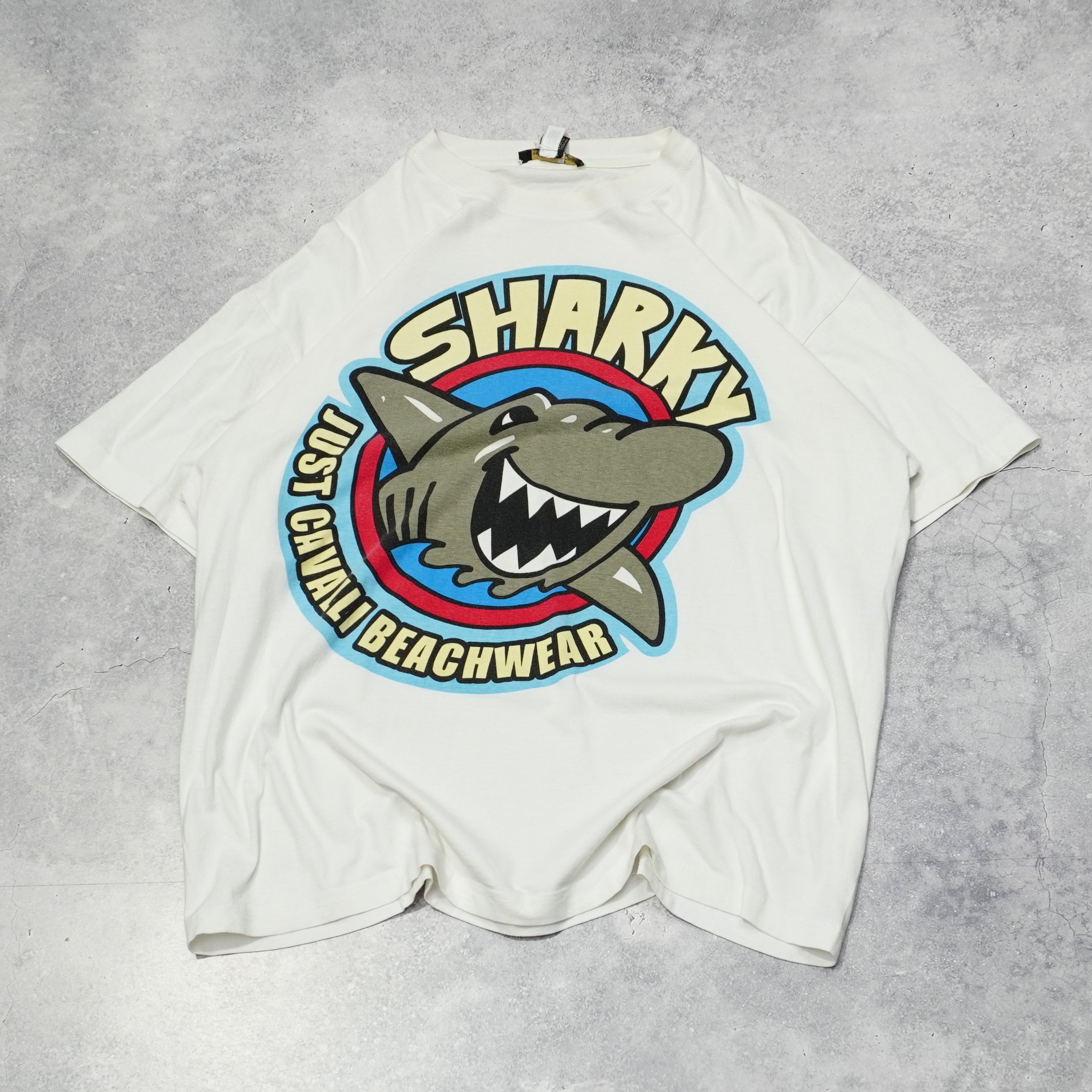 2000s Just Cavalli Shark Graphic T-Shirt