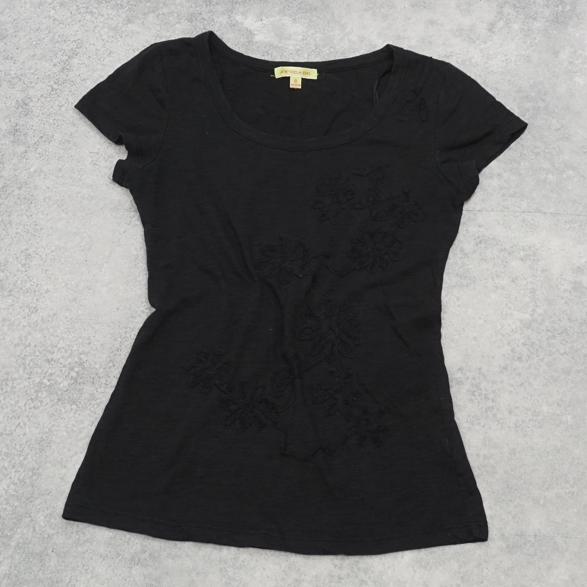 Avocado Embroidered Floral T-Shirt
