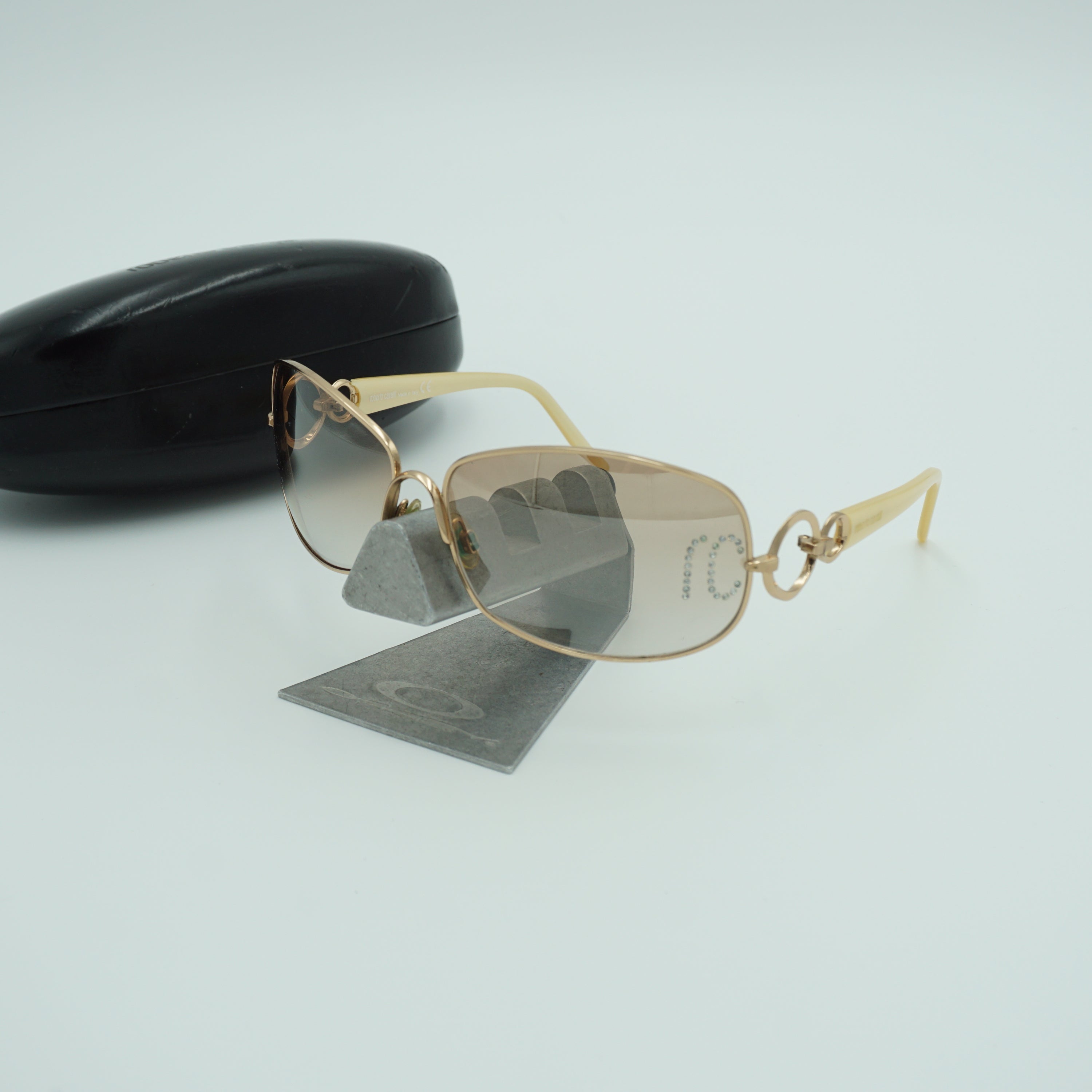 2000s Roberto Cavalli Rhinestone Sunglasses