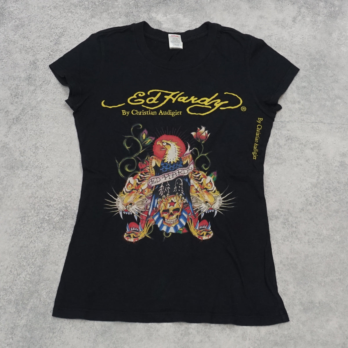 2000s Ed Hardy Graphic Tiger Eagle T-Shirt