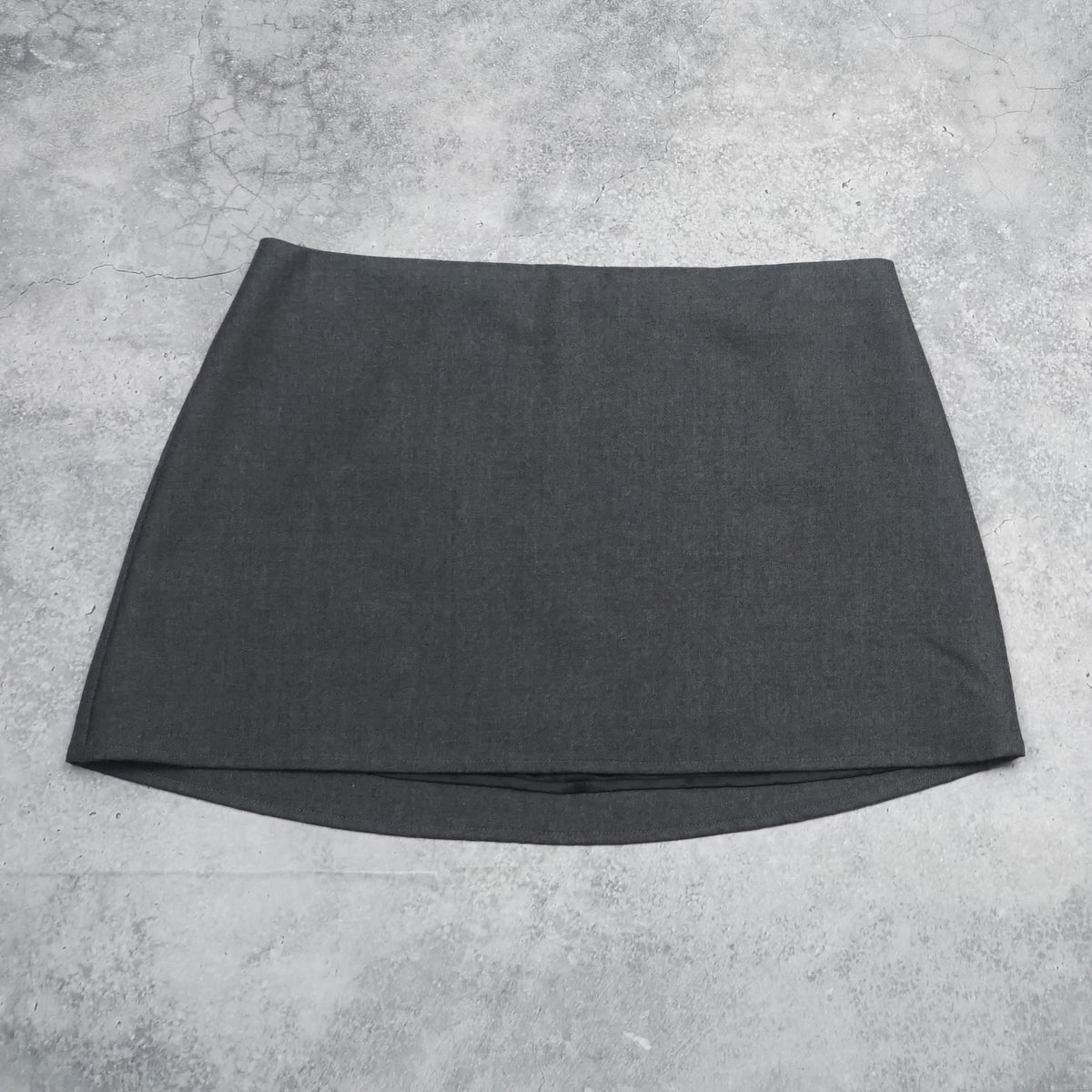 All Is A Gentle Spring Grey Merino Wool Mini Skirt