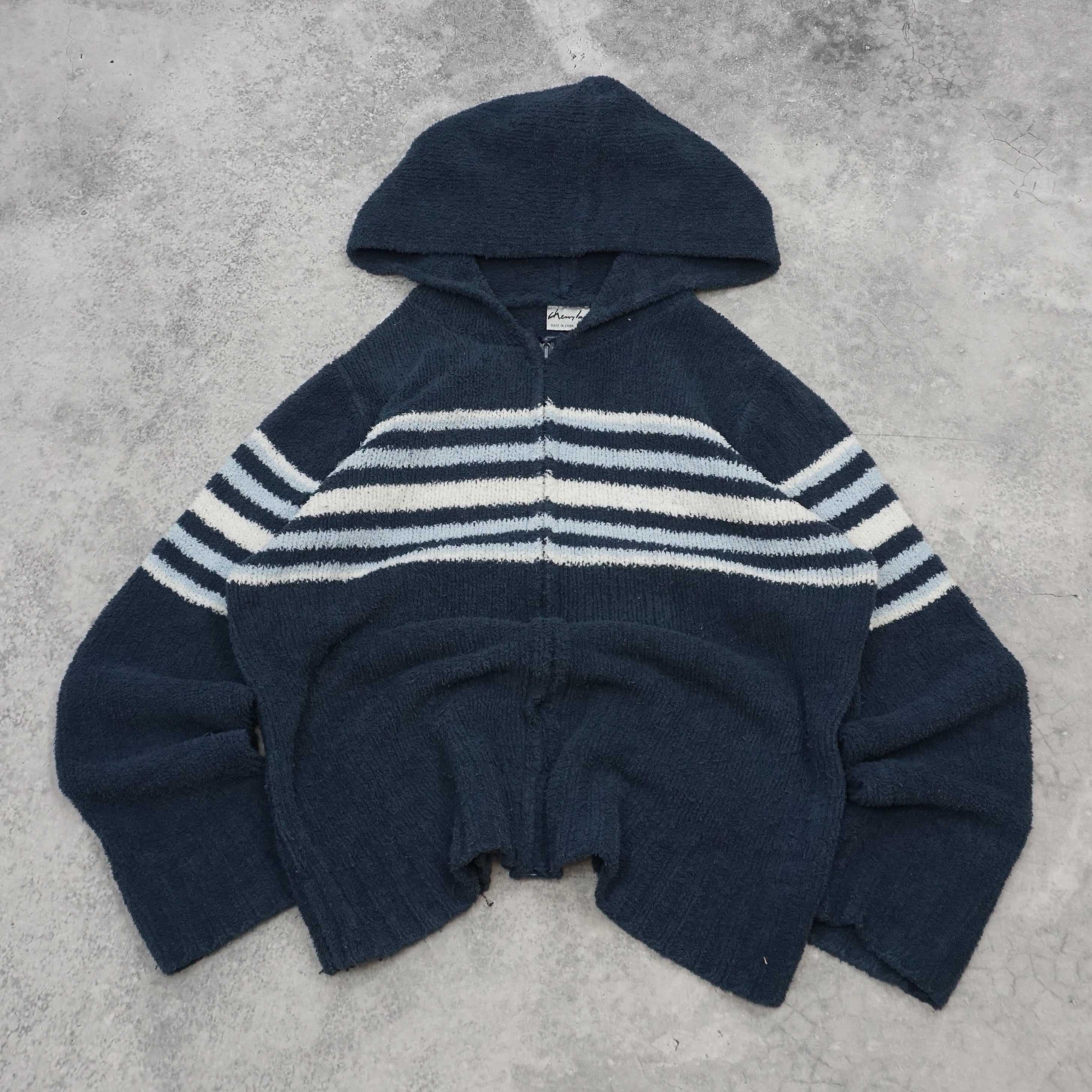2000s Cherry Lane Striped Hoodie