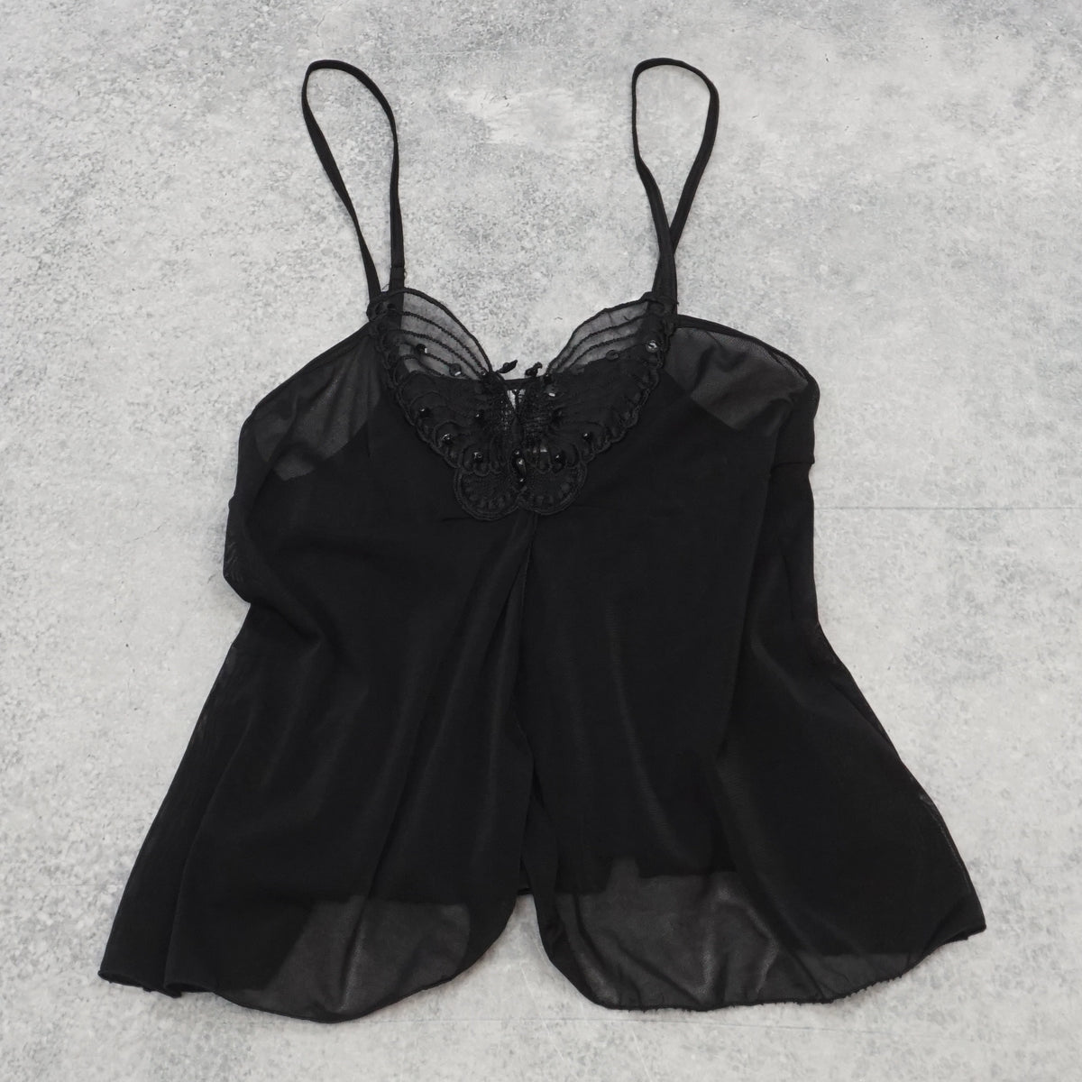 2000s Rampage Sheer Lace Cami Top