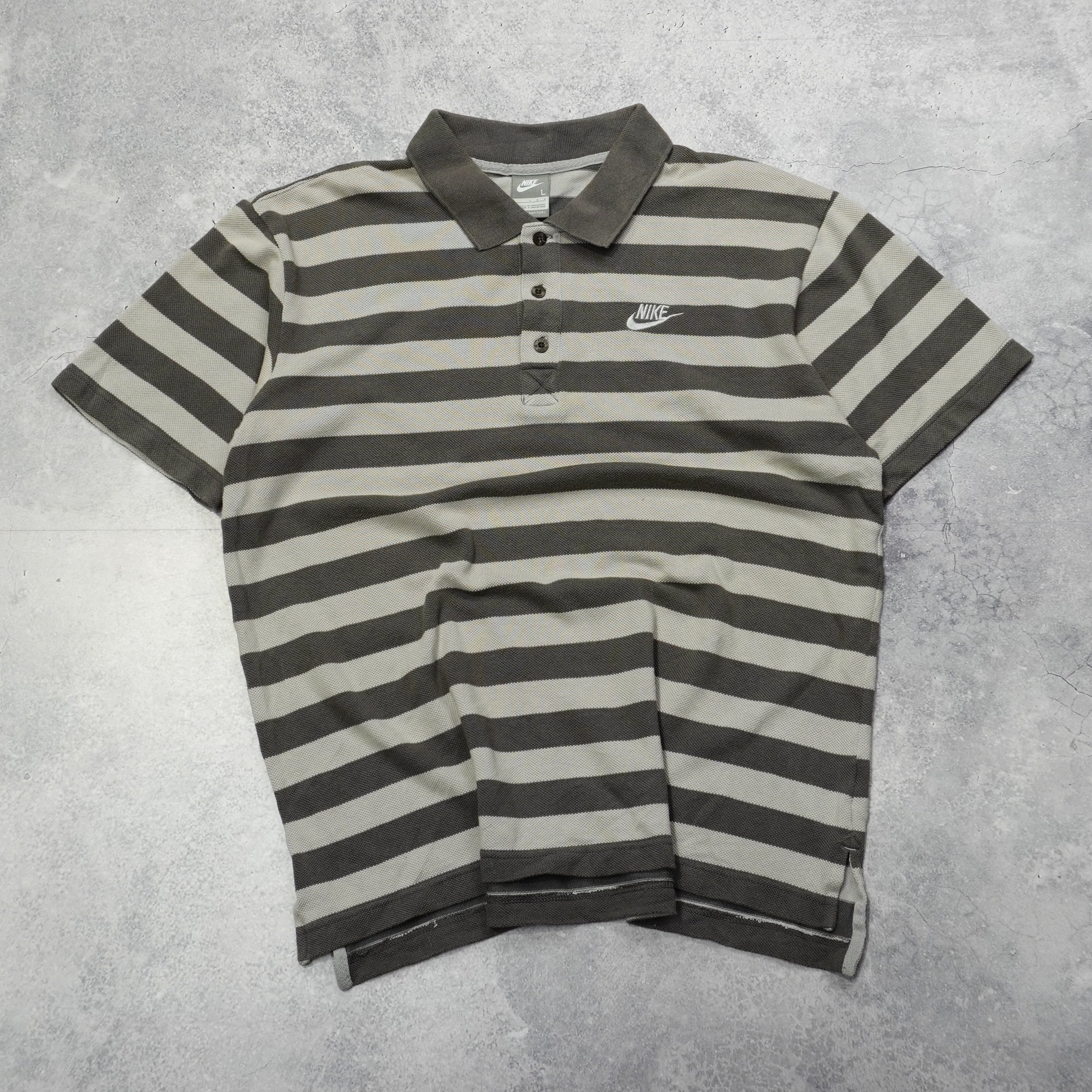 2000s Nike Striped Polo