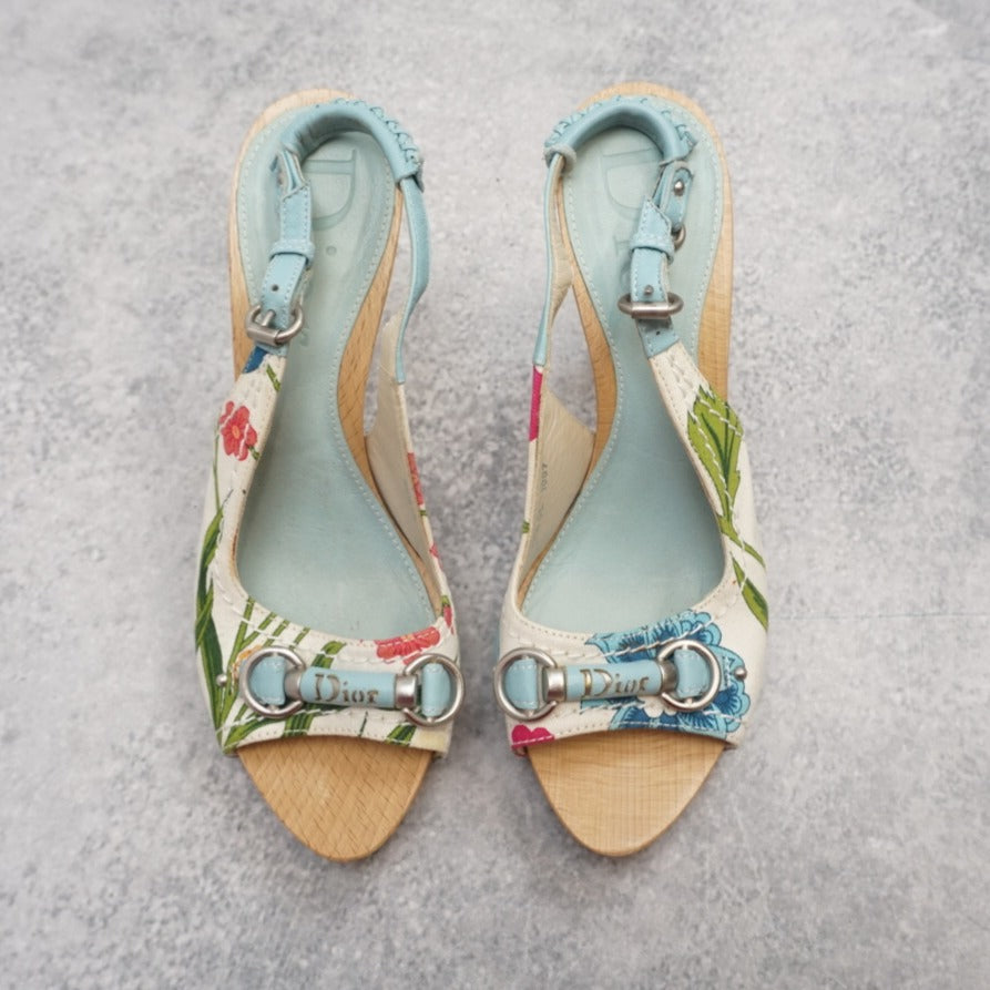 Dior Floral Design Shoes Heels